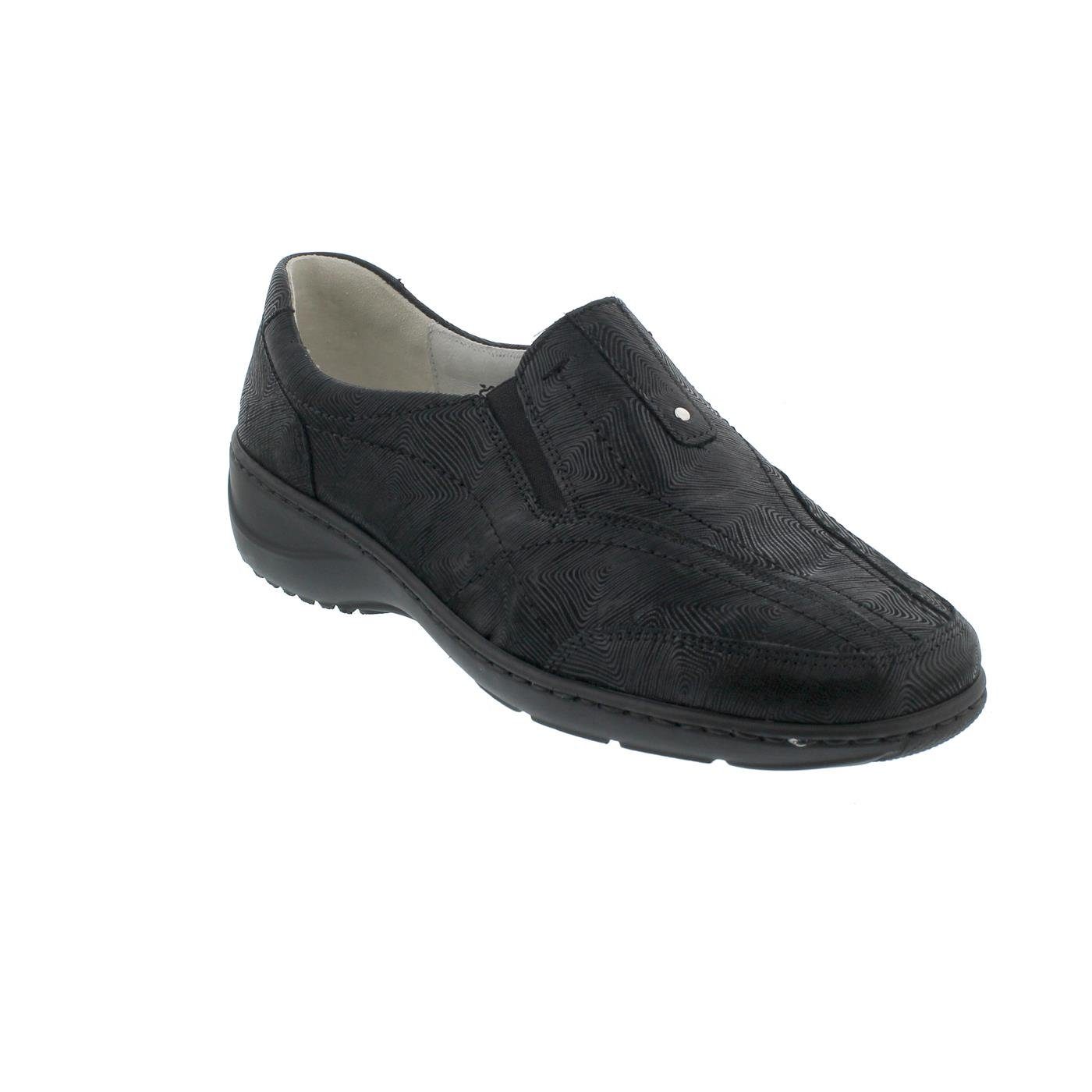 Waldläufer Waldläufer Slipper in Weite K Kya 607504-101-001, bedrucktes Nubuklede Slipper – Bild 2 von 5