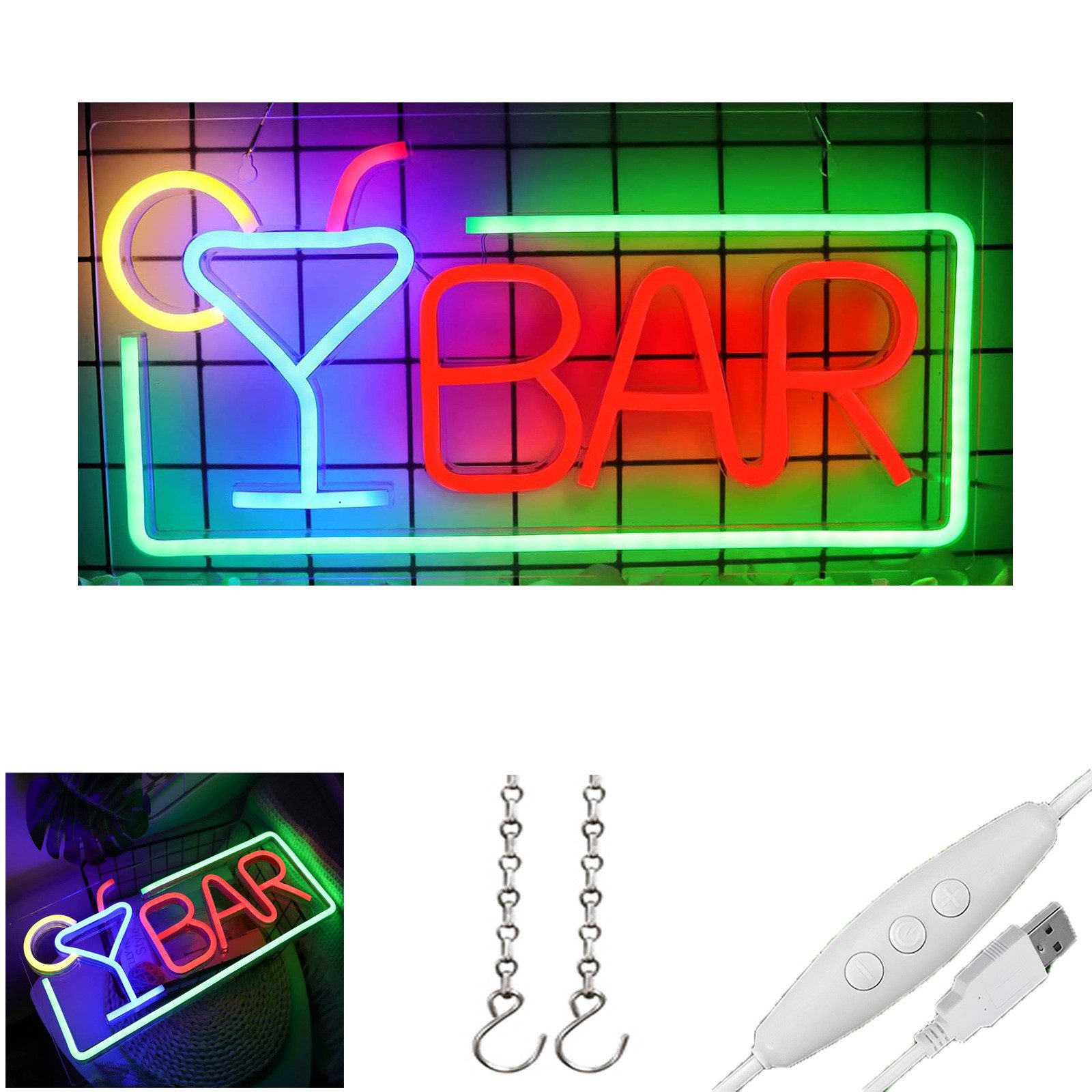 MUPOO LED Dekolicht LED-Neonschild Bar Dimmbar günstig online kaufen