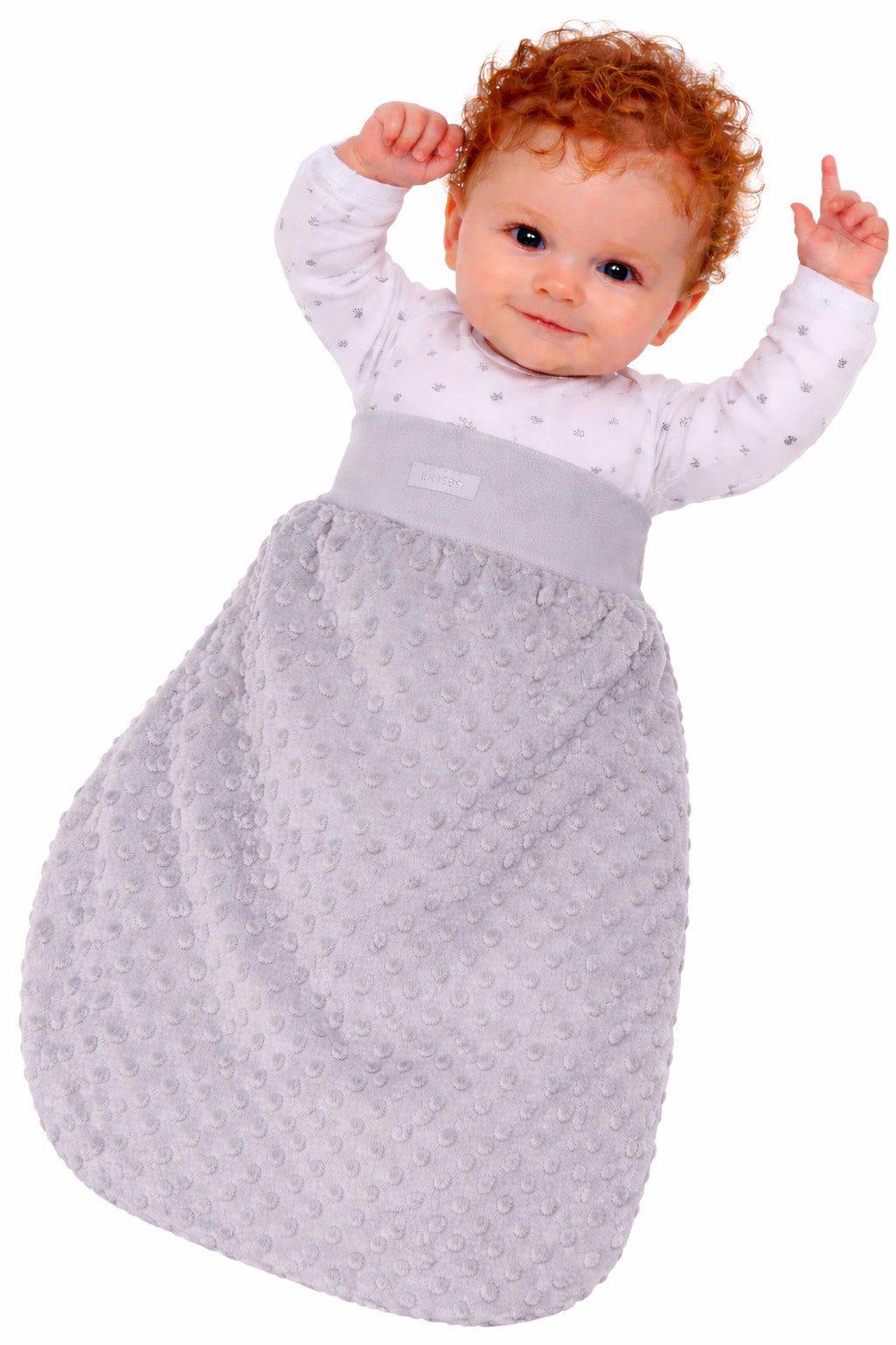 La Bortini Pucksack Baby Schlafsack doppellagig, gefuttert für Neugeborene neutral (für Jungen und Mädchen), in verschiedenen Längen vorrätig, unisex, grau