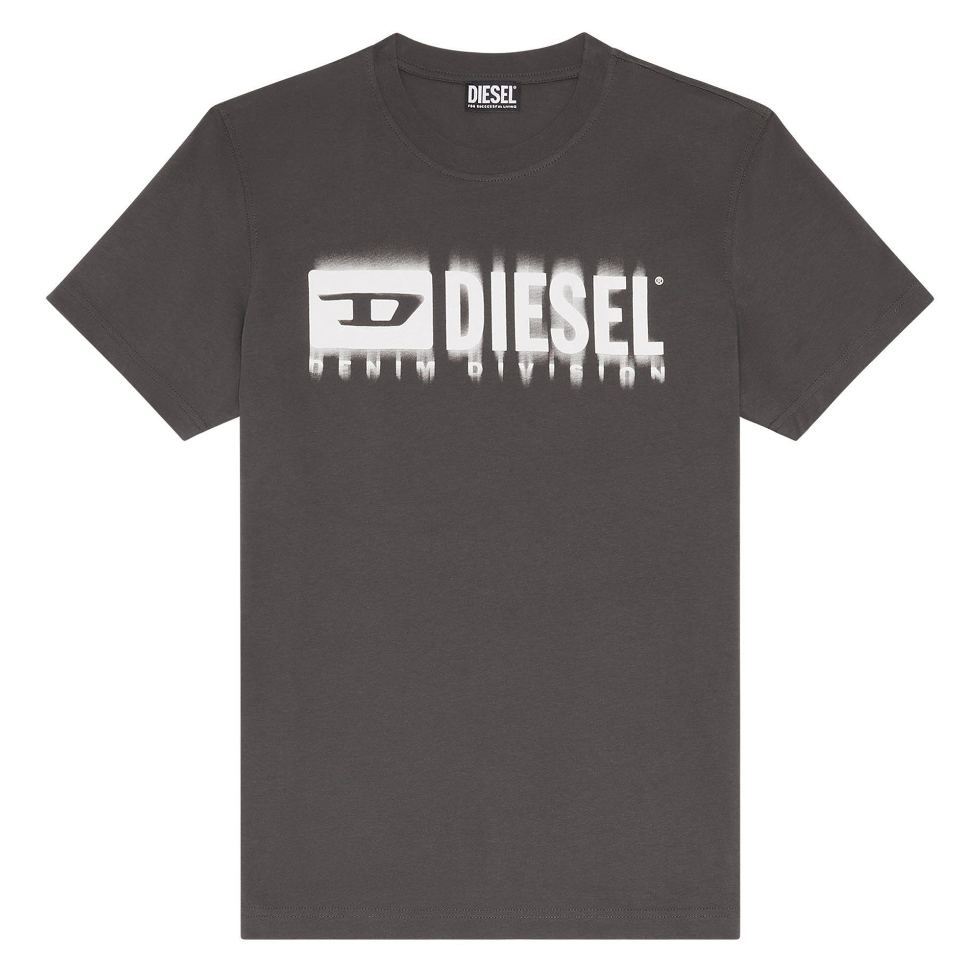 Diesel T-Shirt Herren T-Shirt - T-DIEGOR-L6, Rundhals, Kurzarm Dunkelgrau