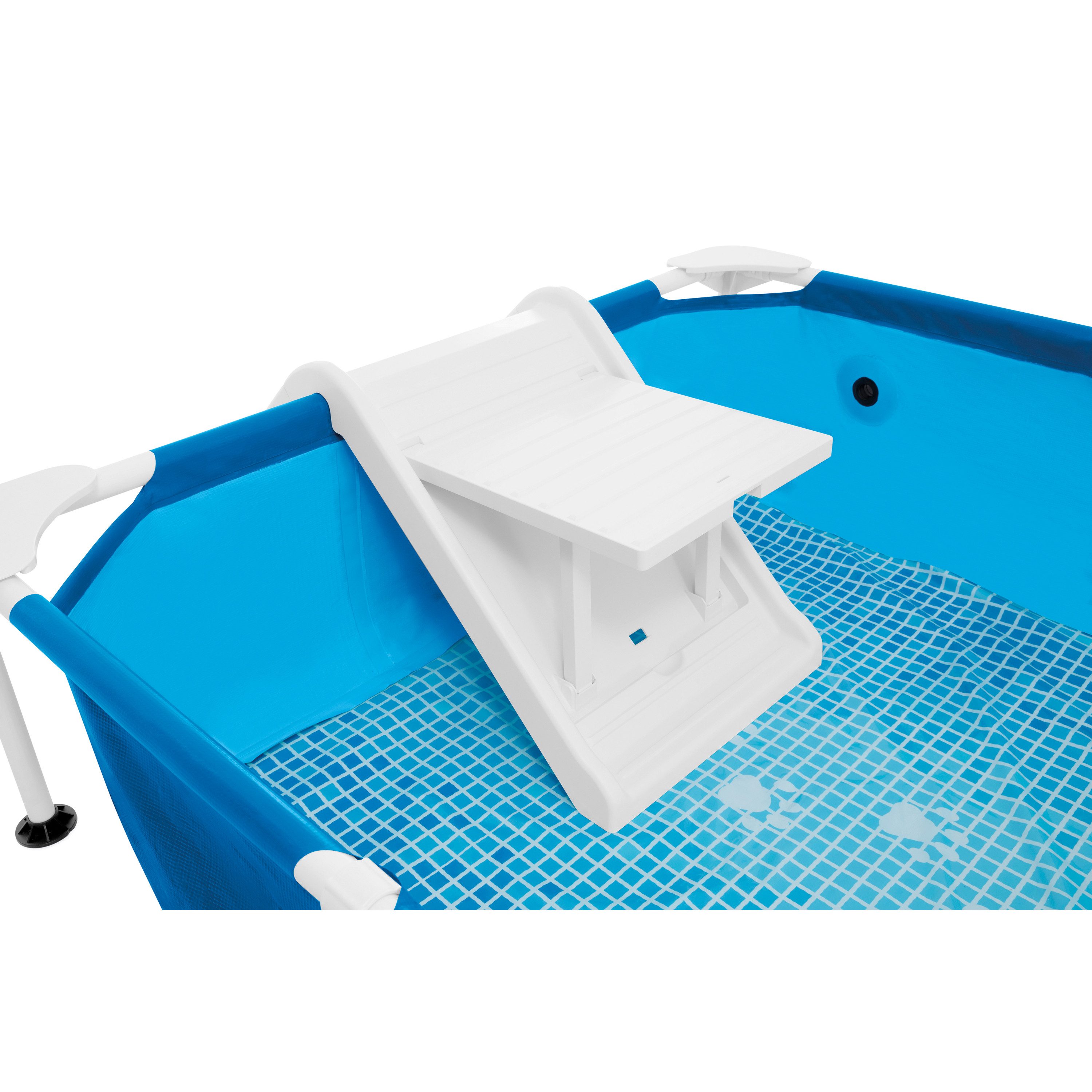 Intex Planschbecken INTEX 48404GN - Hundepool Set (229x152x45,7cm), inkl. Filterpumpe, Rampe & Abdeckung