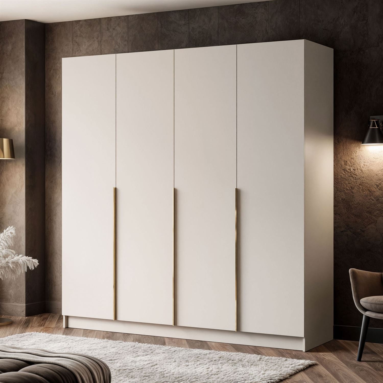 Lookway Kleiderschrank AUREL 4D KASCHMIR Drehtürenschrank günstig online kaufen