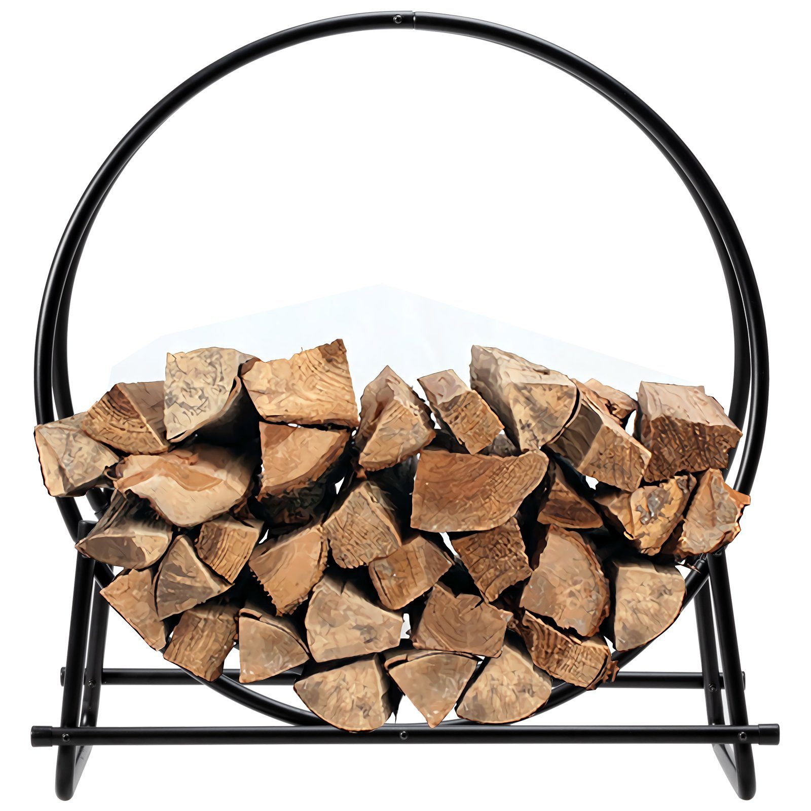 COSTWAY Kaminholzregal, BxTxH:36x76,5x81,5 cm, bis 50kg, mit Sockel, Griffen