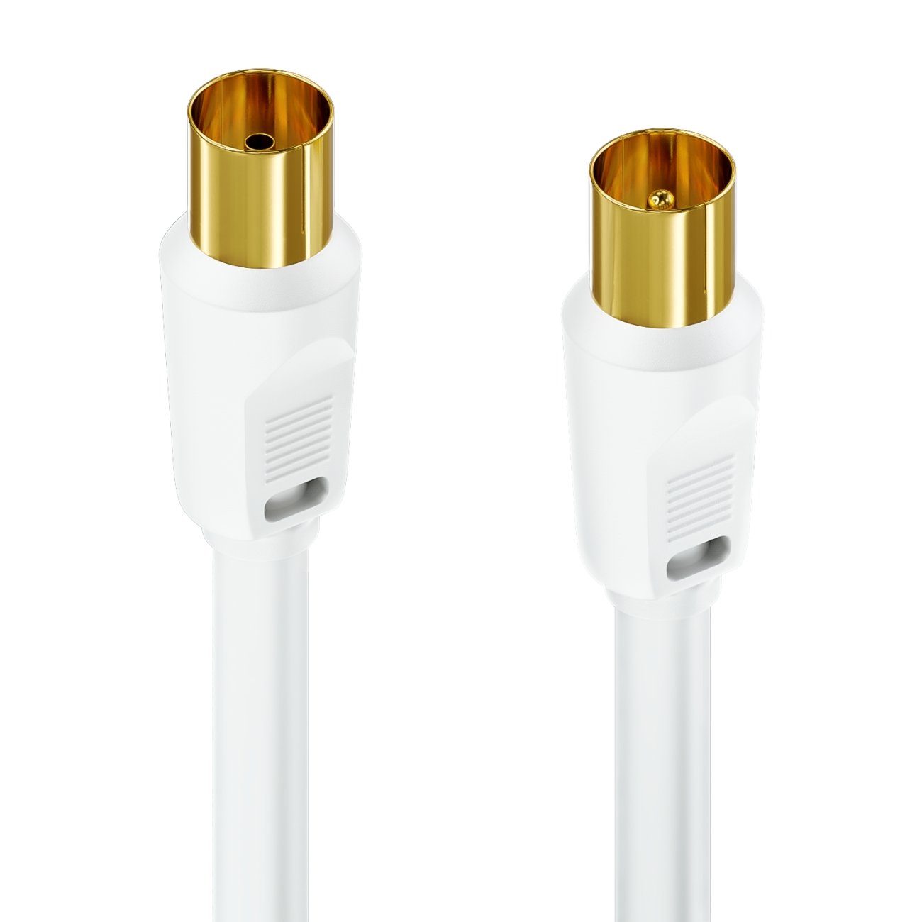 deleyCON deleyCON 1m TV Antennenkabel Koaxial Kabel HDTV DVB-T DVB-T2 Radio TV-Kabel