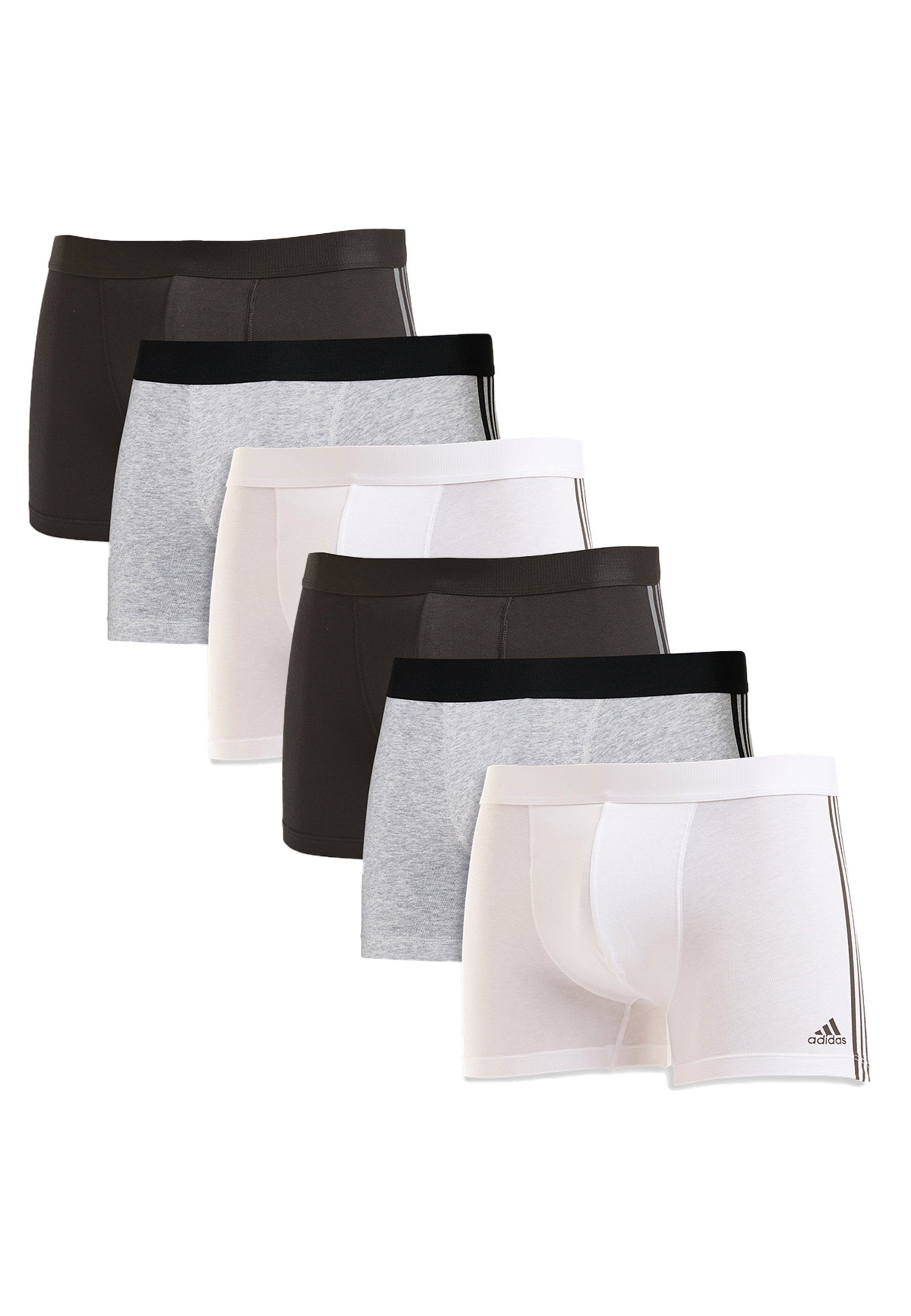 adidas Sportswear Retro Boxer 6er Pack Active Flex Cotton 3 Stripes (Spar-Set, 6-St) Retro Short / Pant - Baumwolle - Ohne Eingriff - Mehrfarbig