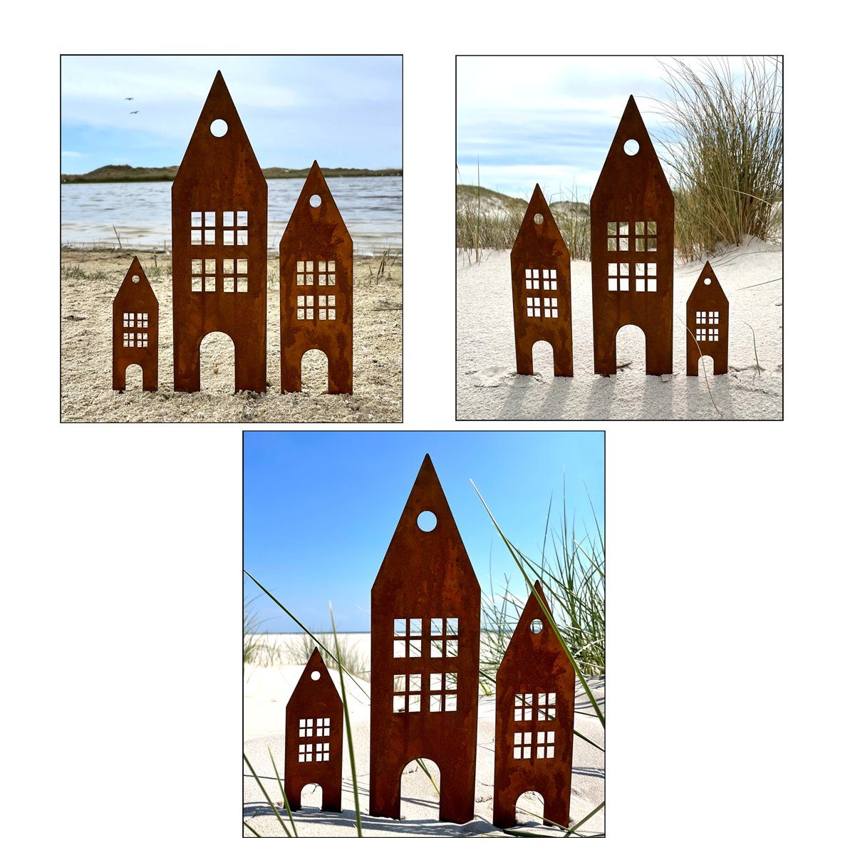 LB H&F Lilienburg Gartenstecker LB H&F Lilienburg Häuser 3er Set Gartendeko günstig online kaufen