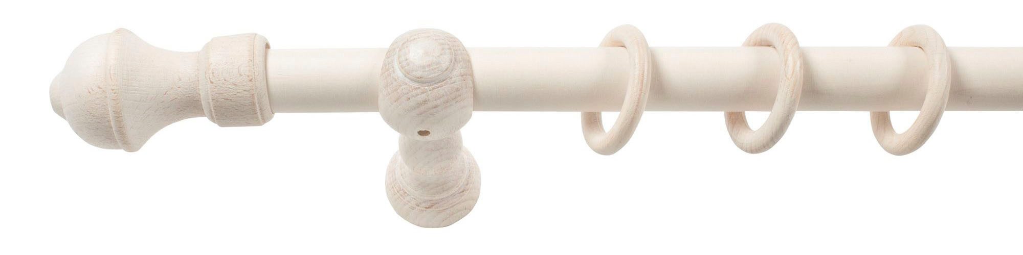 SN DECO GROUP Gardinenstange Ares, 1-läufig, Fixmaß, mit Bohren, verschraubt, Holzwerkstoff, 28 mm, Holz, verschiedene Längen und Farben, Komplettset