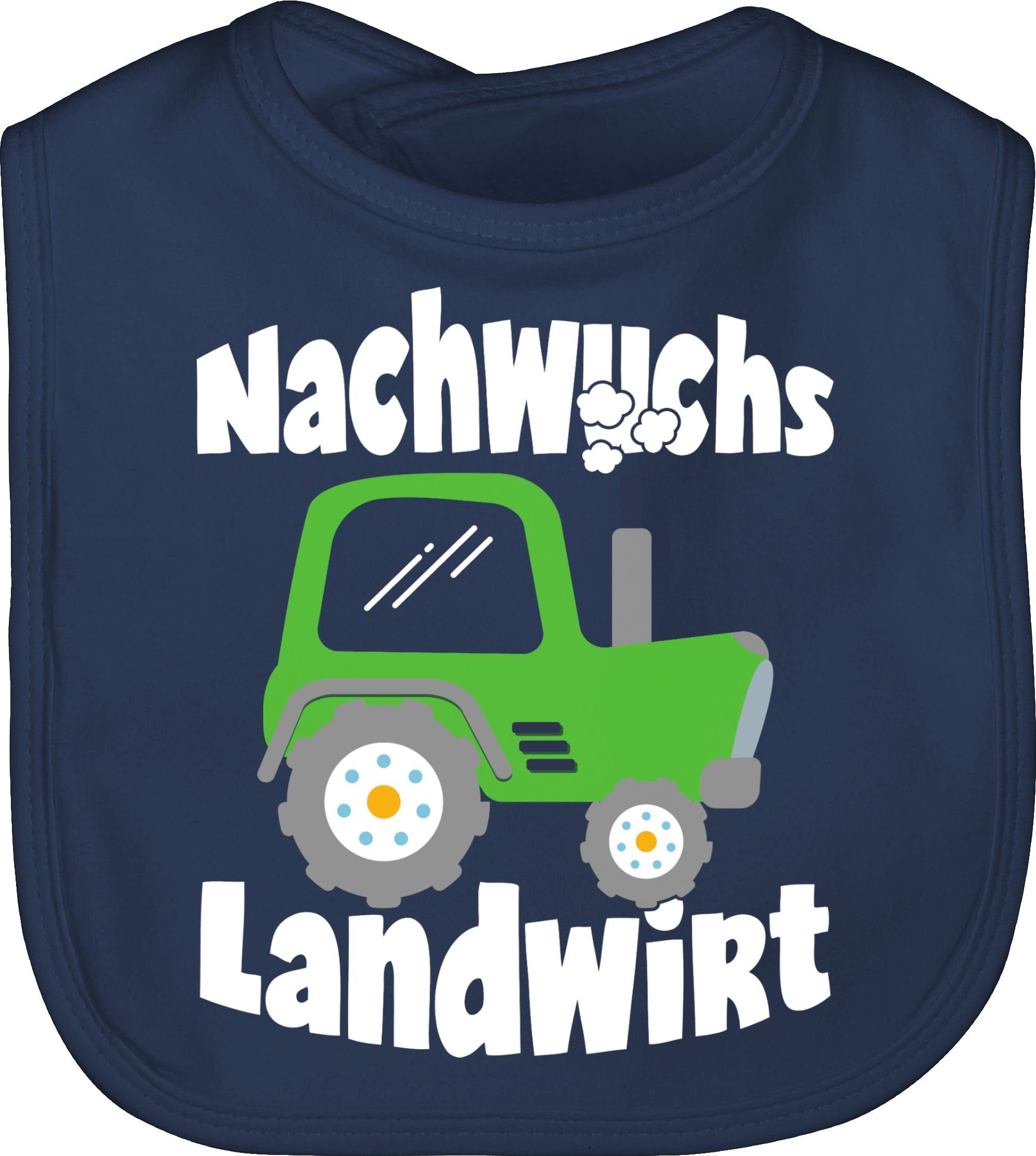 Shirtracer Lätzchen Nachwuchs Landwirt weiß, Sprüche Baby 1 Navy Blau