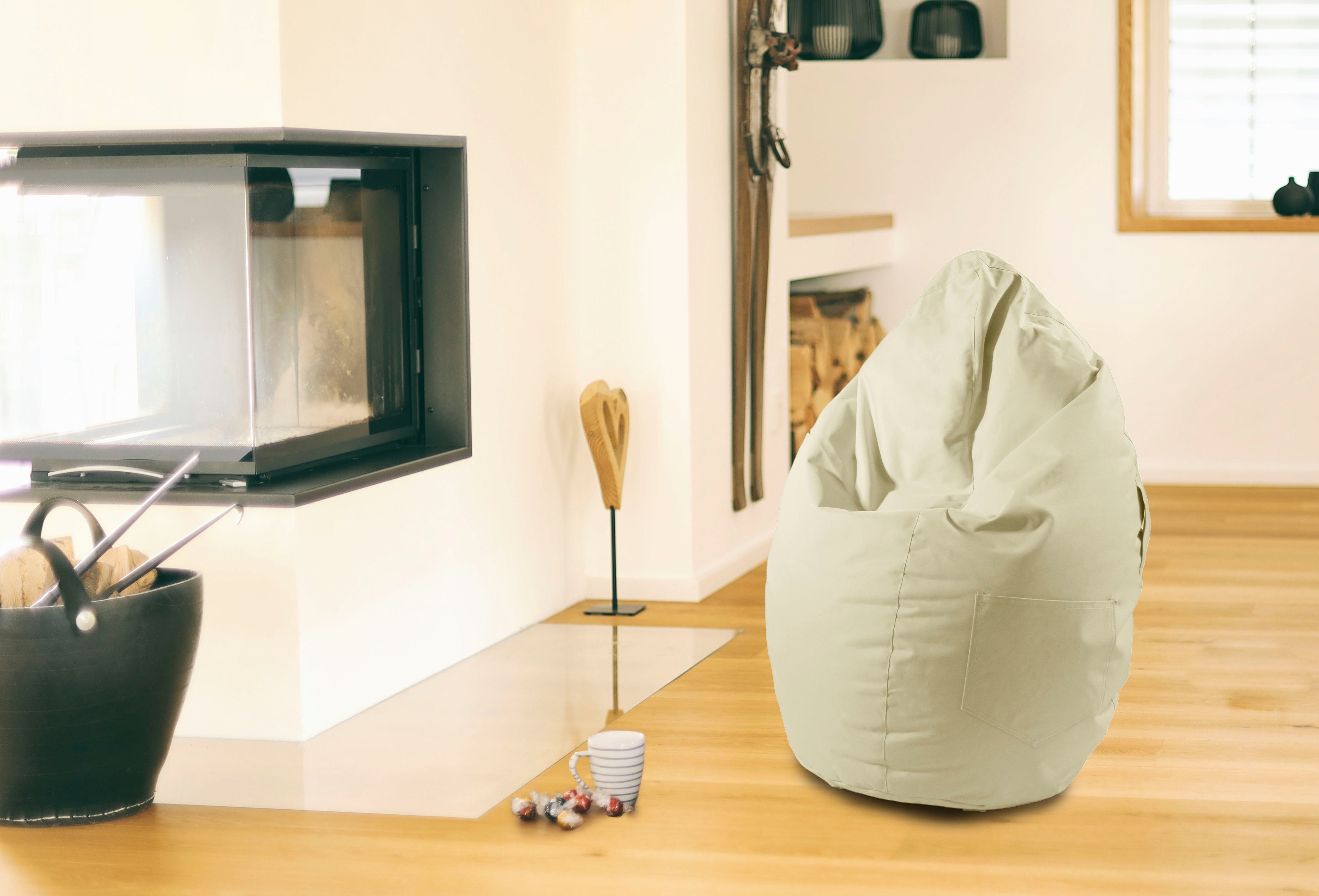 KiNZLER Sitzsack Kimi big (1 St), Uni Farben, mit Taschen & Tragegriff, Outdoor geeignet, Kinderzimmer