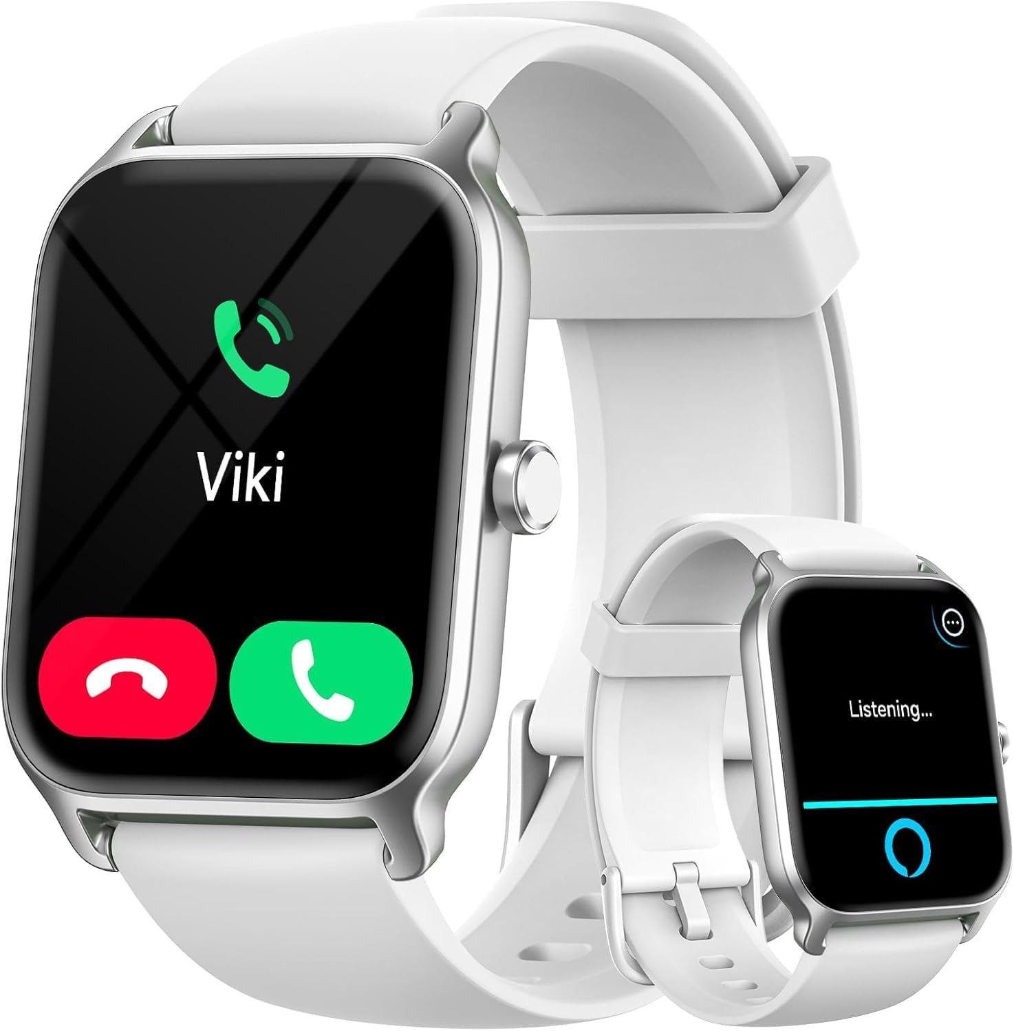 GYDOM IDW13 Smartwatch (4,5 cm, Android iOS), Smartwatch mit Alexa, Bluetooth Telefonie, 100 Sportmodi, IP68