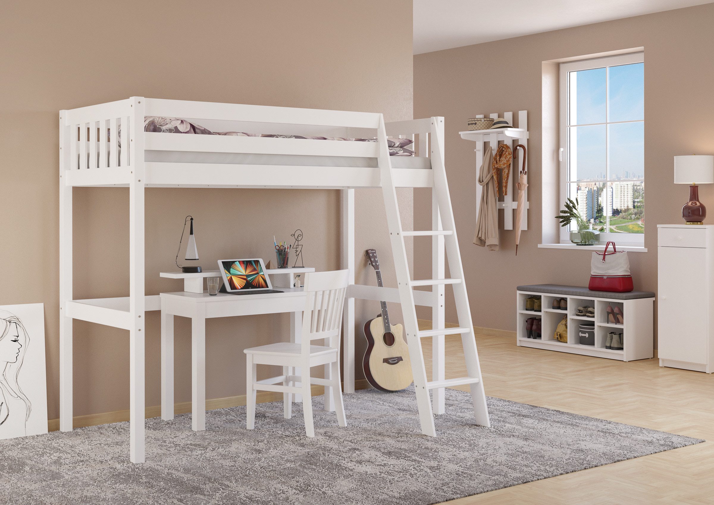 ERST-HOLZ Hochbett Extra Hohes Bett Hochbett günstig online kaufen