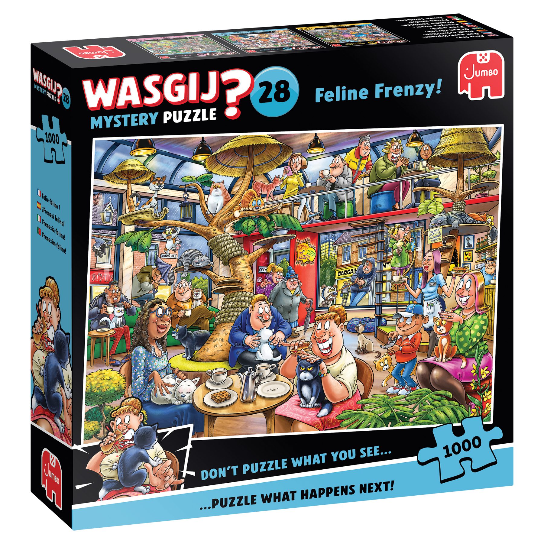 Jumbo Spiele Puzzle Wasgij Mystery 28 Feline Frenzy 1000 Teile Puzzle, 1000 günstig online kaufen