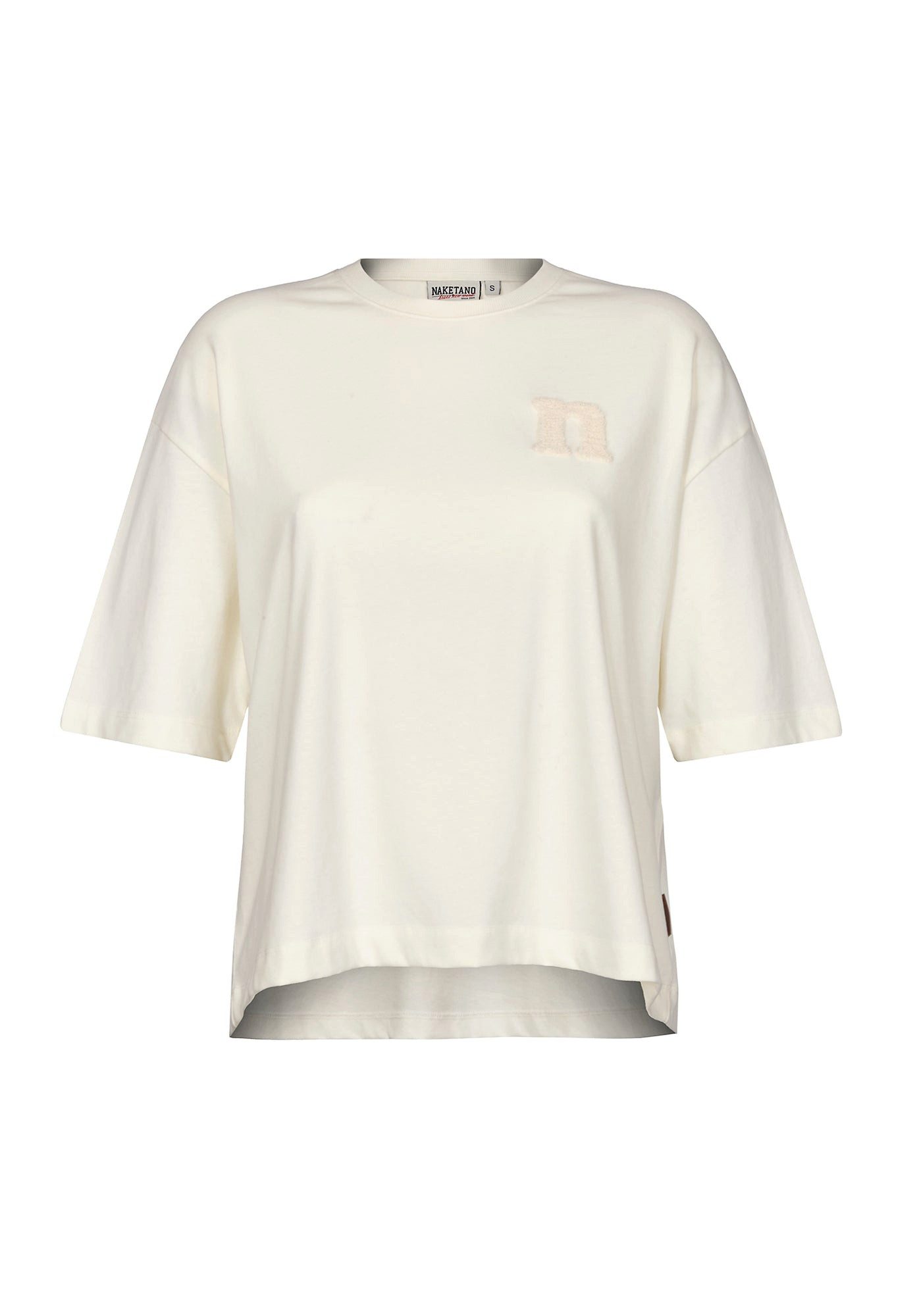 naketano T-Shirt Oversize Baumwolle Rundhals Kurzarm Streetwear Basic Sommershirt Damen (1-tlg) weich, bequem, casual, vegan, meliert, lockerer Schnitt, Alltag