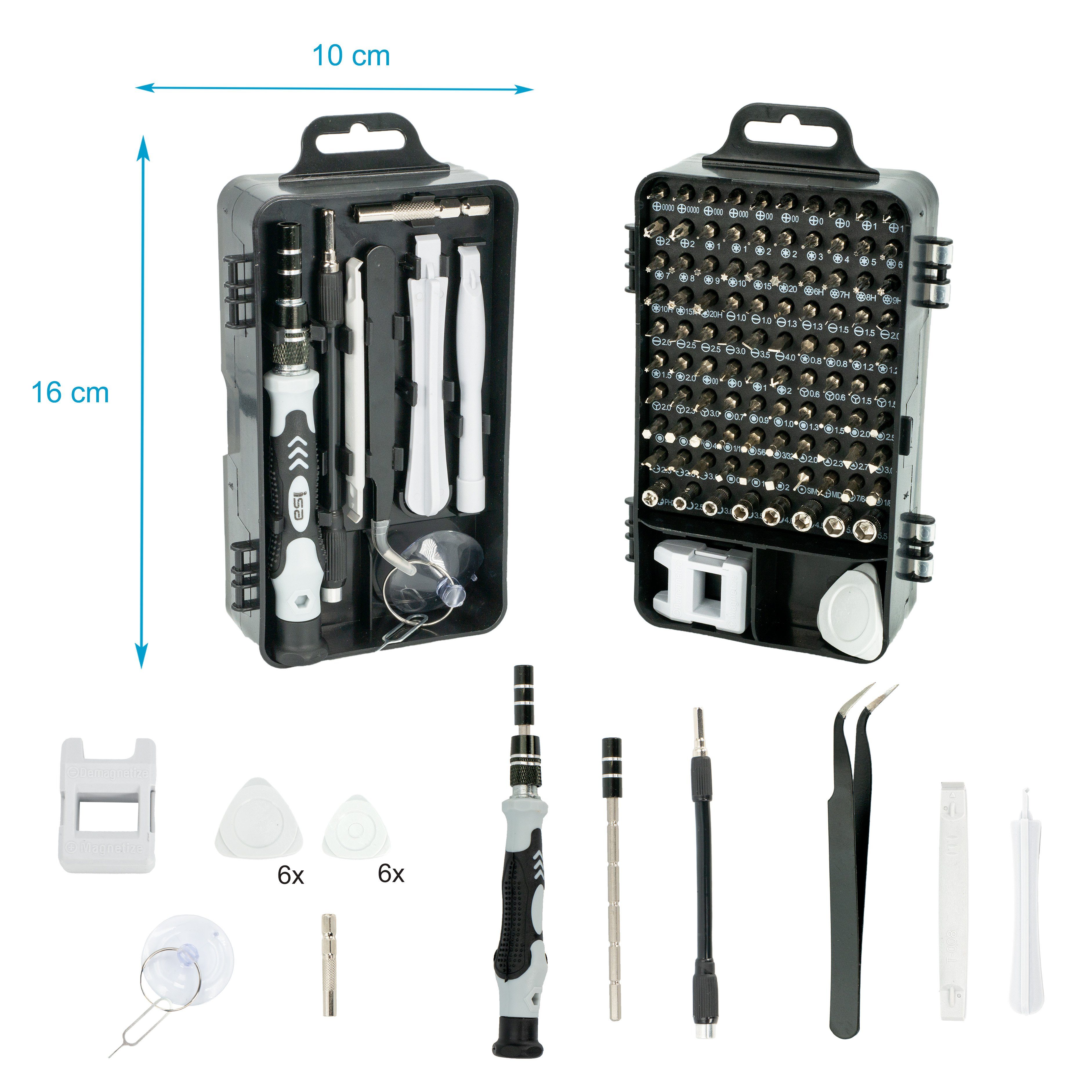 Intirilife Multitool, (115 St), 115-teiliges Set Präzision Werkzeug Schraubendreher Set