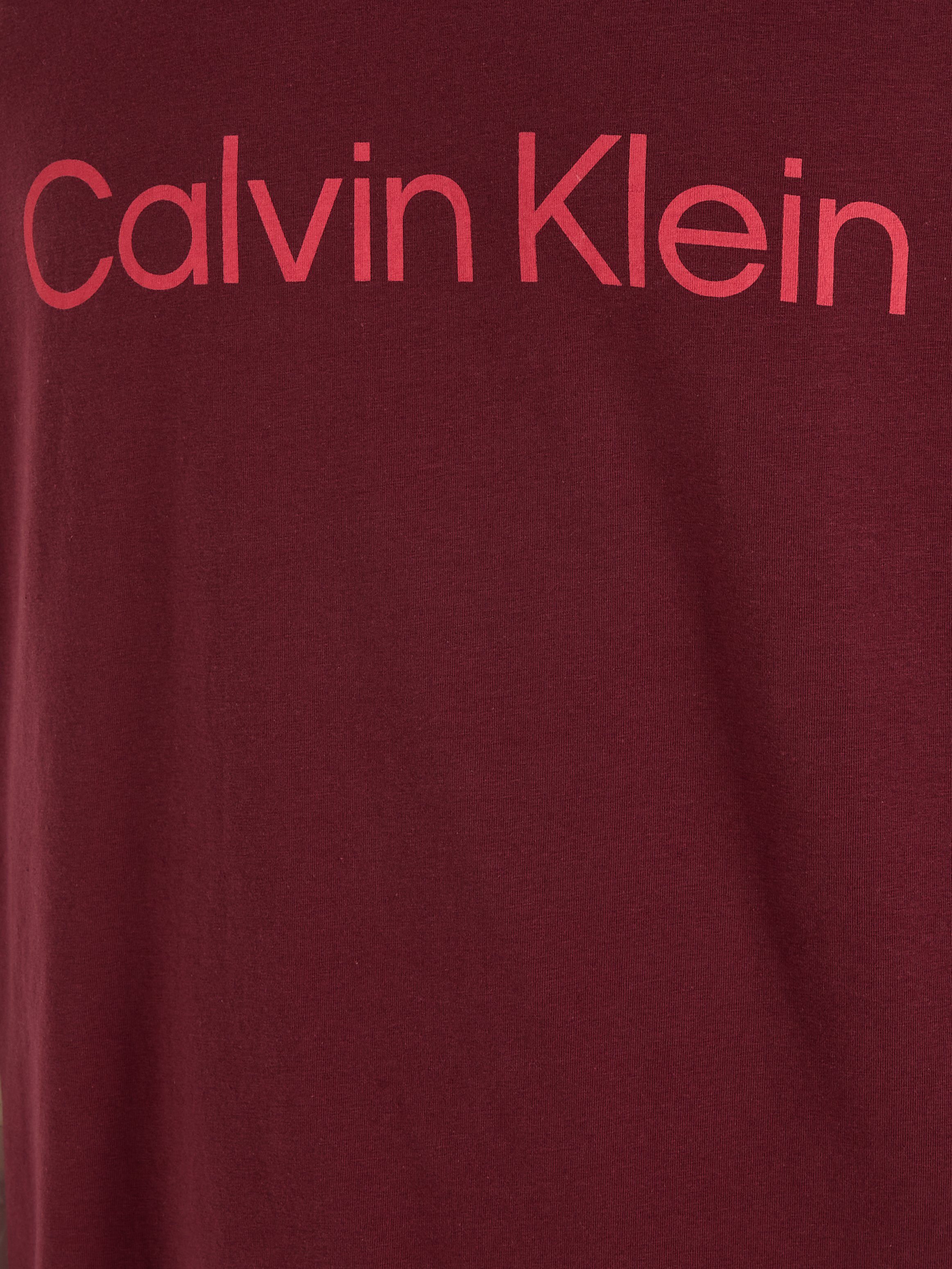 Calvin Klein Underwear T-Shirt S/S NECK der Brust Logodruck CREW TAWNY_PORT mit auf