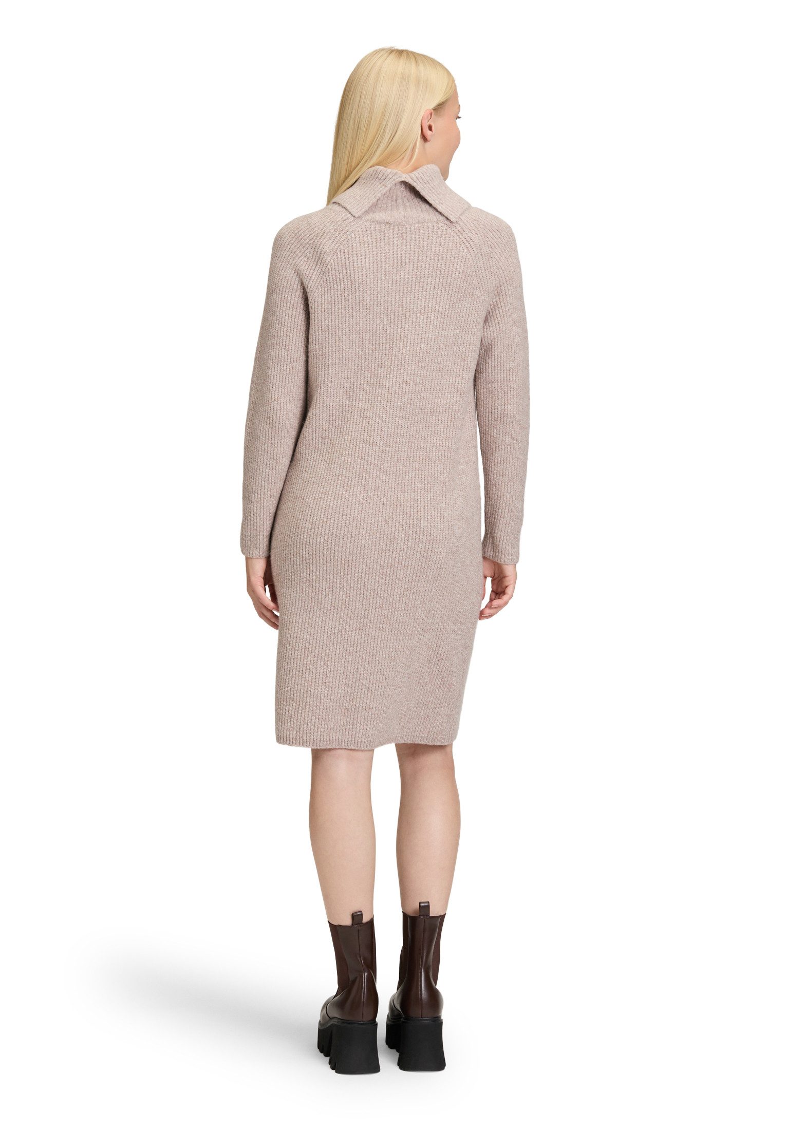 Cartoon Strickkleid Damen mit Turtle Neck