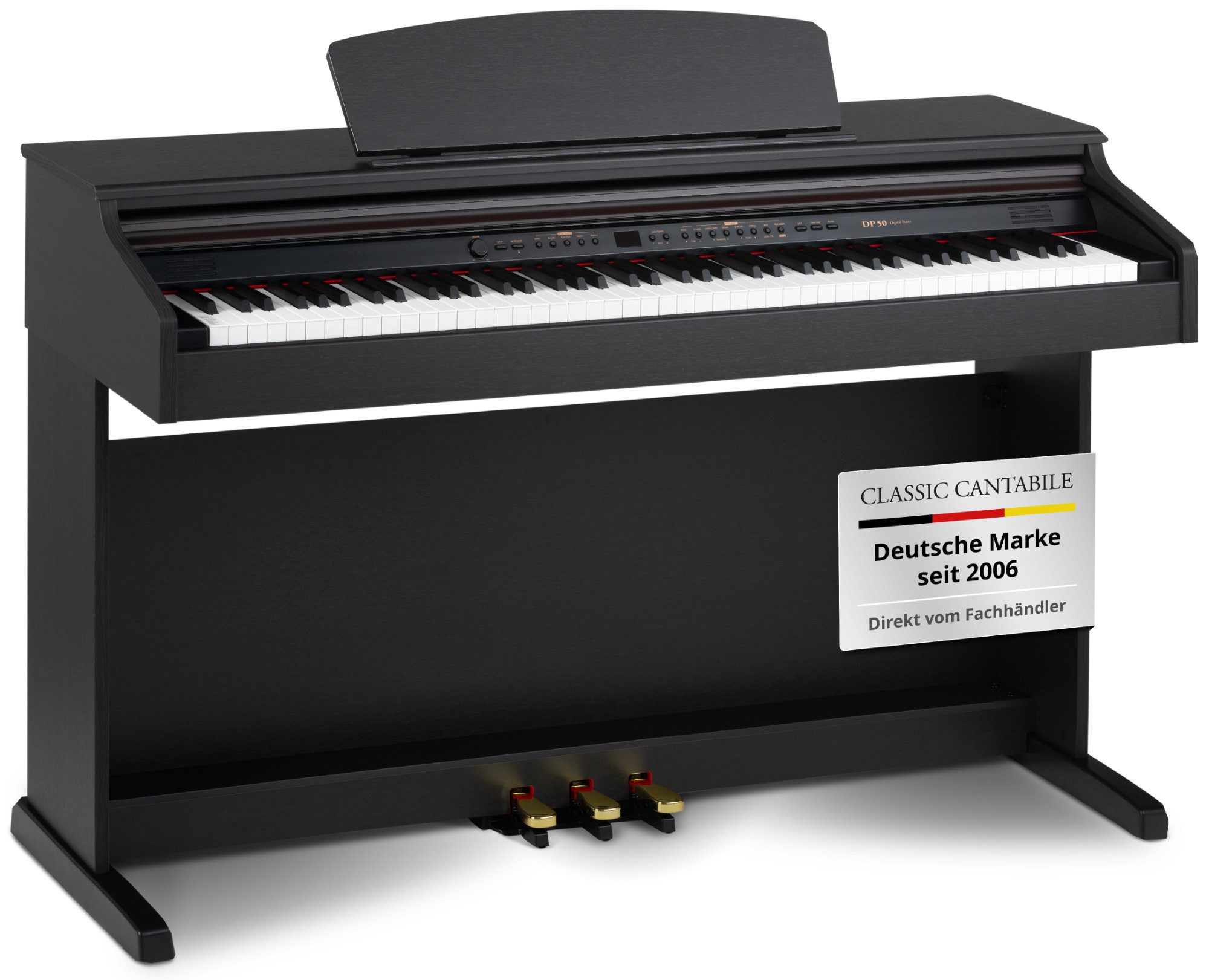 Classic Cantabile Digitalpiano Classic Cantabile DP-50 RH E-Piano Rosenholz, Klavier, Layer-, Split-, Twin-Piano-Funktion