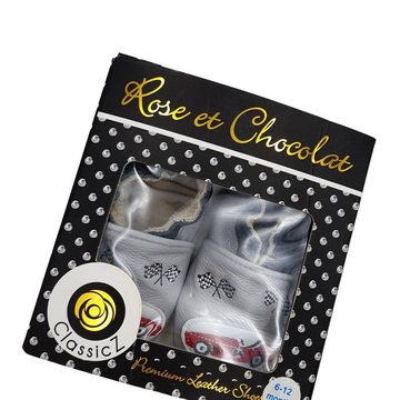 Rose et Chocolat Krabbelschuhe Rennauto 6-12 Monate Krabbelschuh