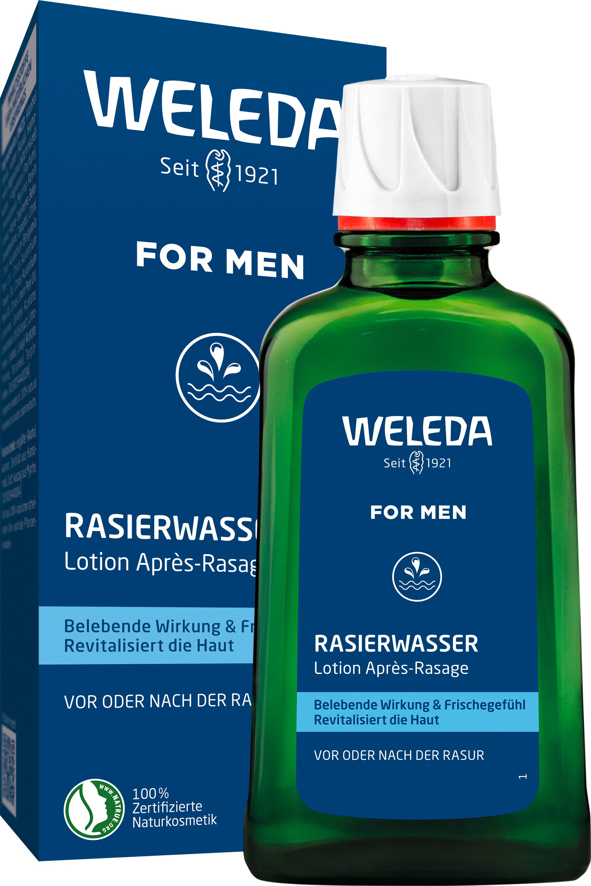 WELEDA Gesichtsserum Weleda For Men Rasierwasser, vor und nach der Rasur, pflegt & desinfiziert kleine Schnittwunden