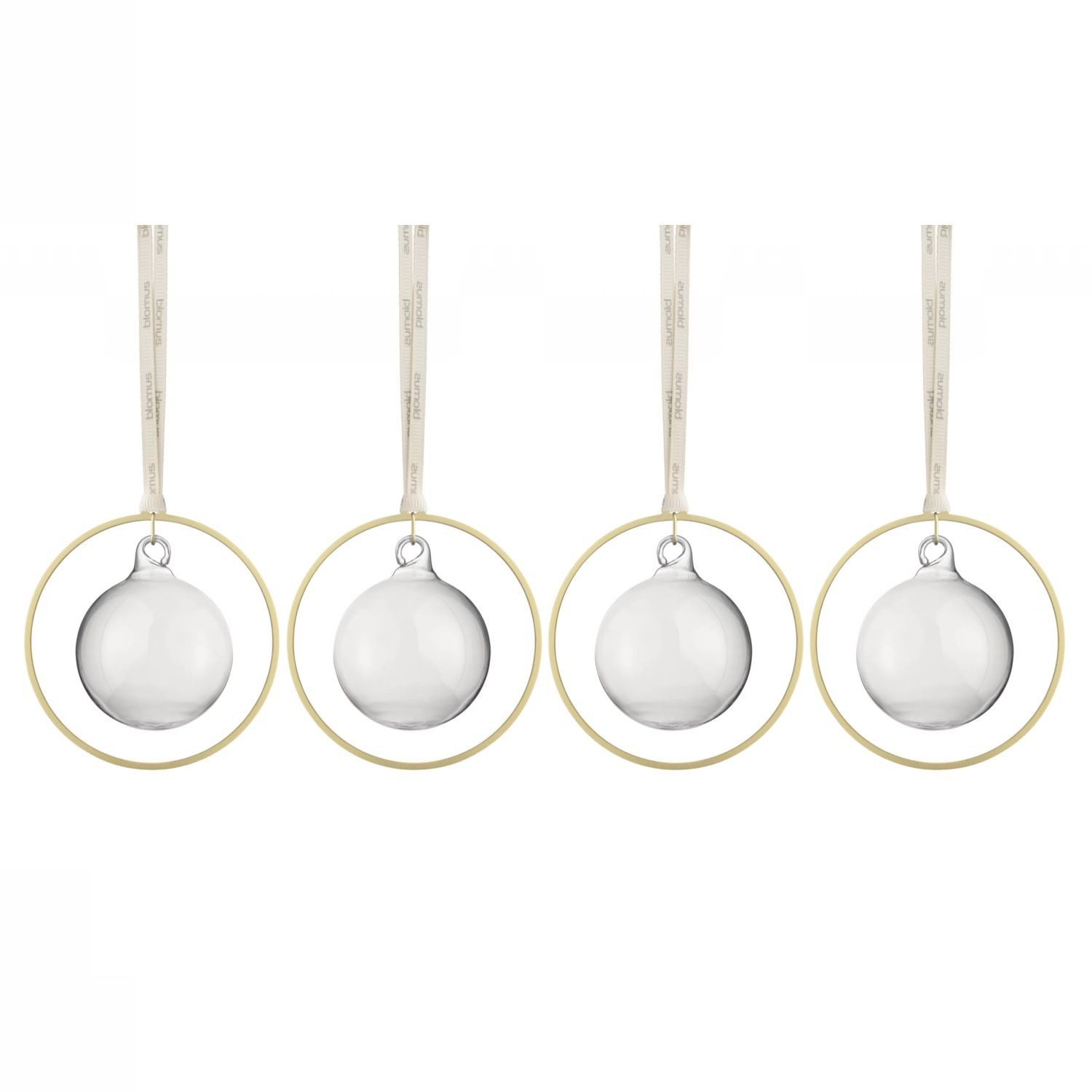 blomus Christbaumschmuck Kitai Glaskugel Transparent 4er Set (4-tlg)