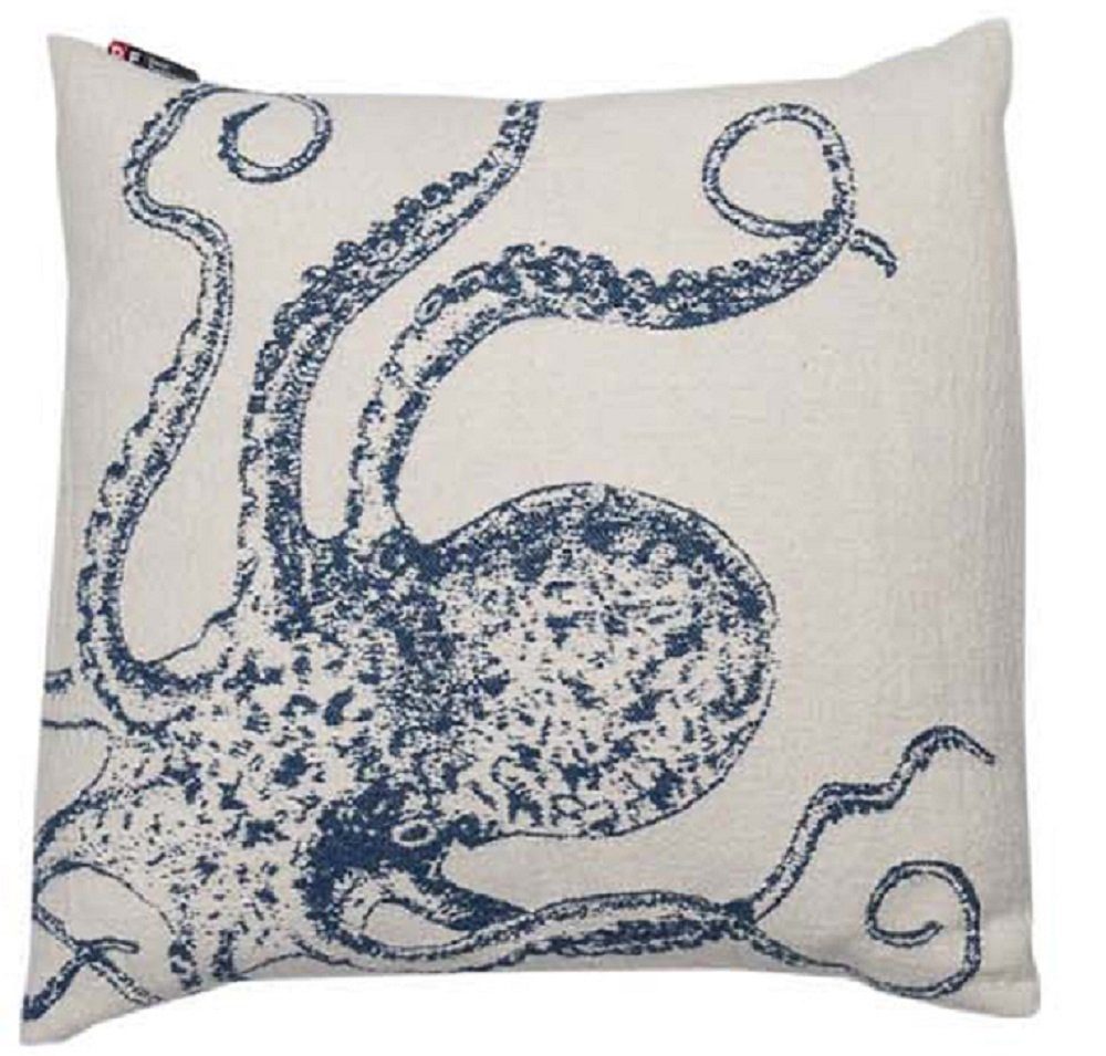DAVID FUSSENEGGER Kissenhülle Nova 'Oktopus' 50 x 50 cm Blau