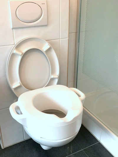 Bischof WC-Sitz Toiletten-Aufsatz, SItzerhöhung mit Griffen
