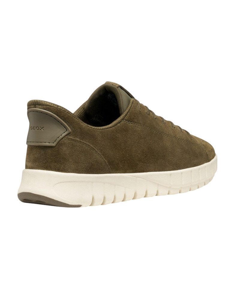 Geox Flextride Plus (Veloursleder) khakigrün Herren Sneaker – Bild 3 von 5