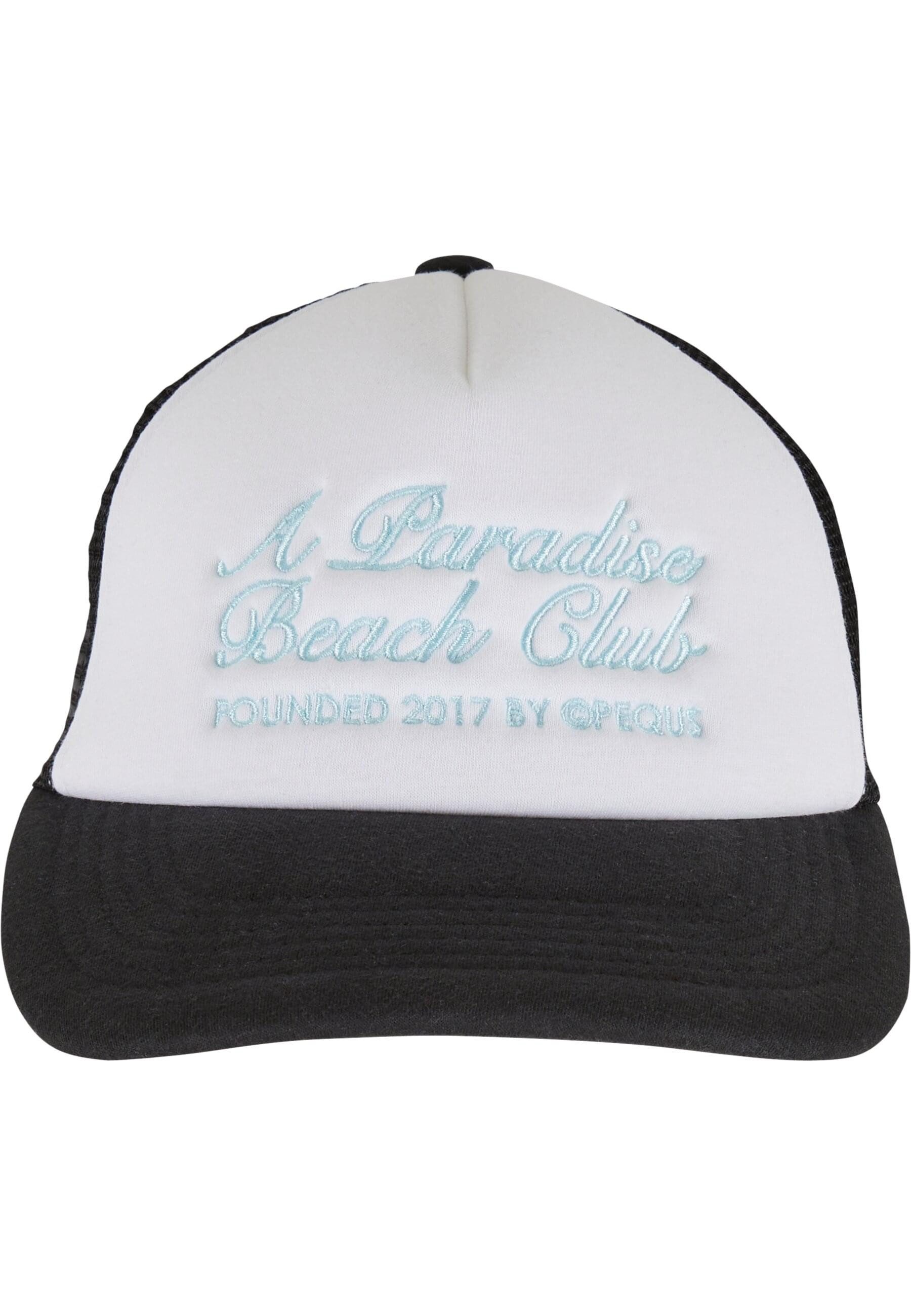 PEQUS Trucker Cap PEQUS PEQUS A Paradise Beach Club Curved Logo Trucker Cap
