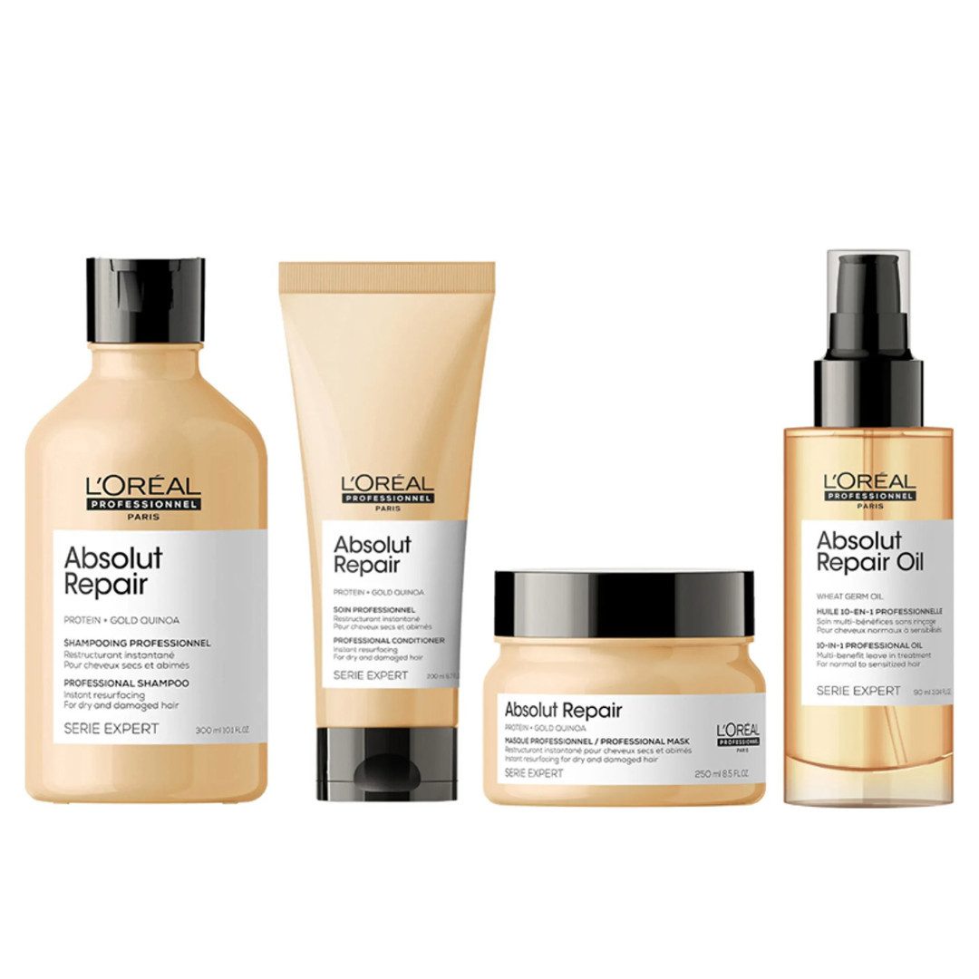 L'Oreal Deutschland Haarpflege-Set L'Oreal Professionnel Absolut Repair Set Shampoo, Conditioner, Maske &, 4-tlg., reichhaltig