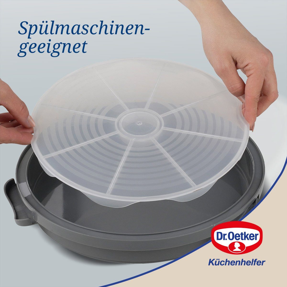 Dr. Oetker Küchenhelfer Kuchentransportbox extra hoch, rund, Platz für 20 cm hohe Kuchen und Torten – Bild 5 von 5