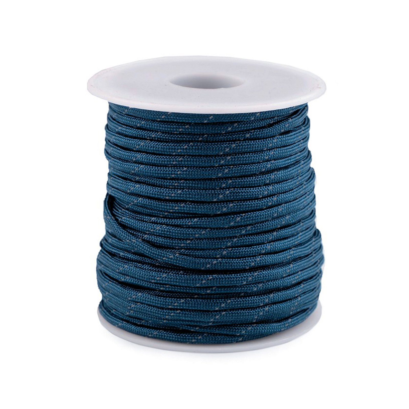 maDDma 25 Meter Polyester-Schnur Reflektierende 4mm Farbwahl Seil, dunkelblau