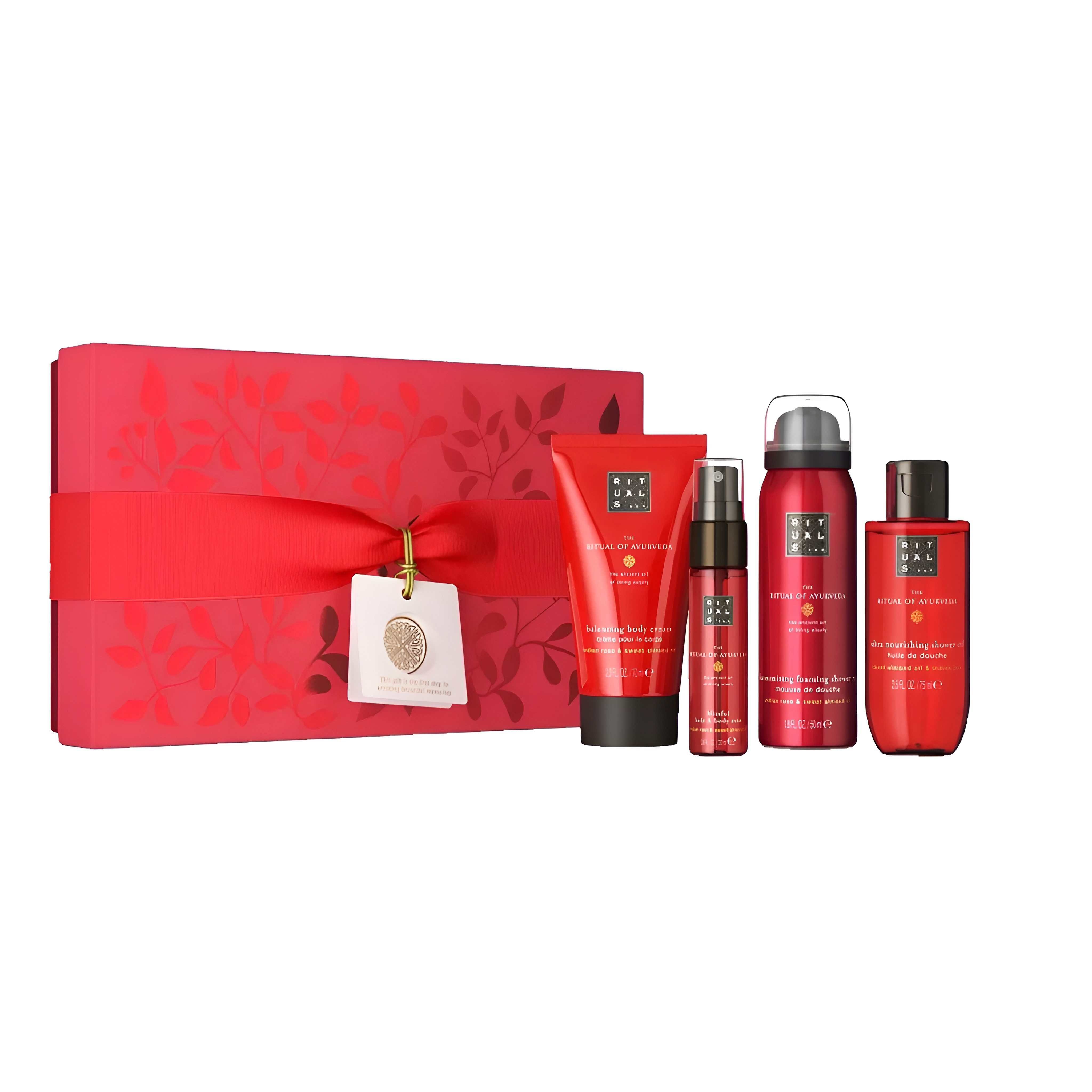 Rituals Körperbalsam The Ritual of Ayurveda Set S – Duschöl, Duschschaum & Körpercreme Pflege- und Wellness-Set für Körper & Haar., 4-tlg., Harmonisierendes Ayurveda-Set mit Duschöl & Körperspray.