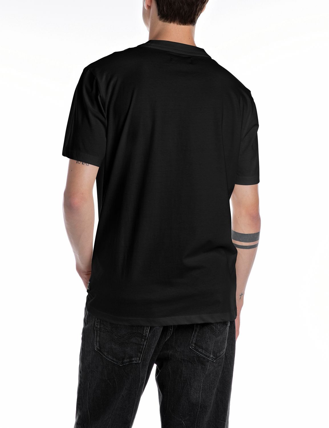 Replay T-Shirt mit Logostickerei auf der Brust – Bild 3 von 5