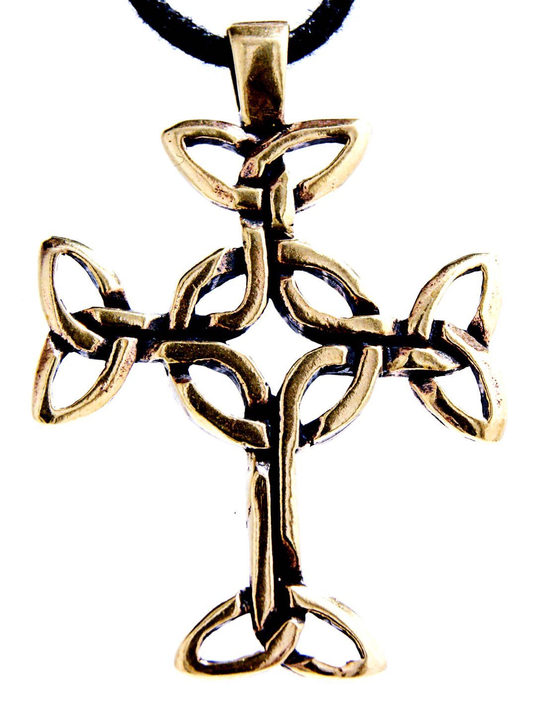 Kiss of Leather Kettenanhänger Keltenkreuz Kreuz Anhänger Kette keltischer Knoten Kelten Bronze