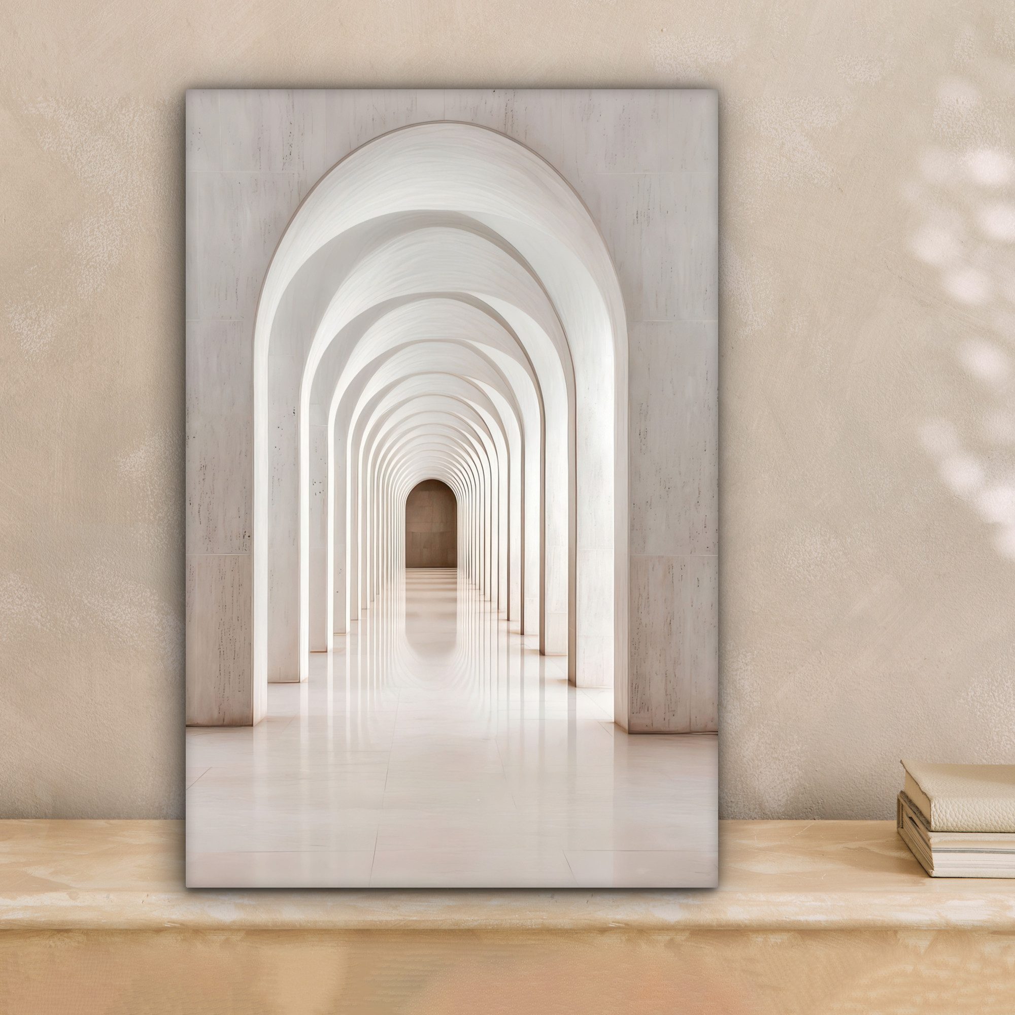 OneMillionCanvasses® Leinwandbild Flur - Bögen - günstig online kaufen
