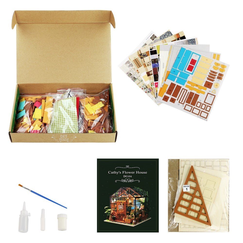 ROLIFE 3D-Puzzle Rolife DIY Miniature House "Cathy´s Flower House", 231 Puzzleteile