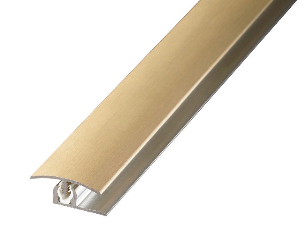 PROLINE Abschlussprofil Abschlussprofil PROVARIOclip Universal Aluminium eloxiert Champagne ge