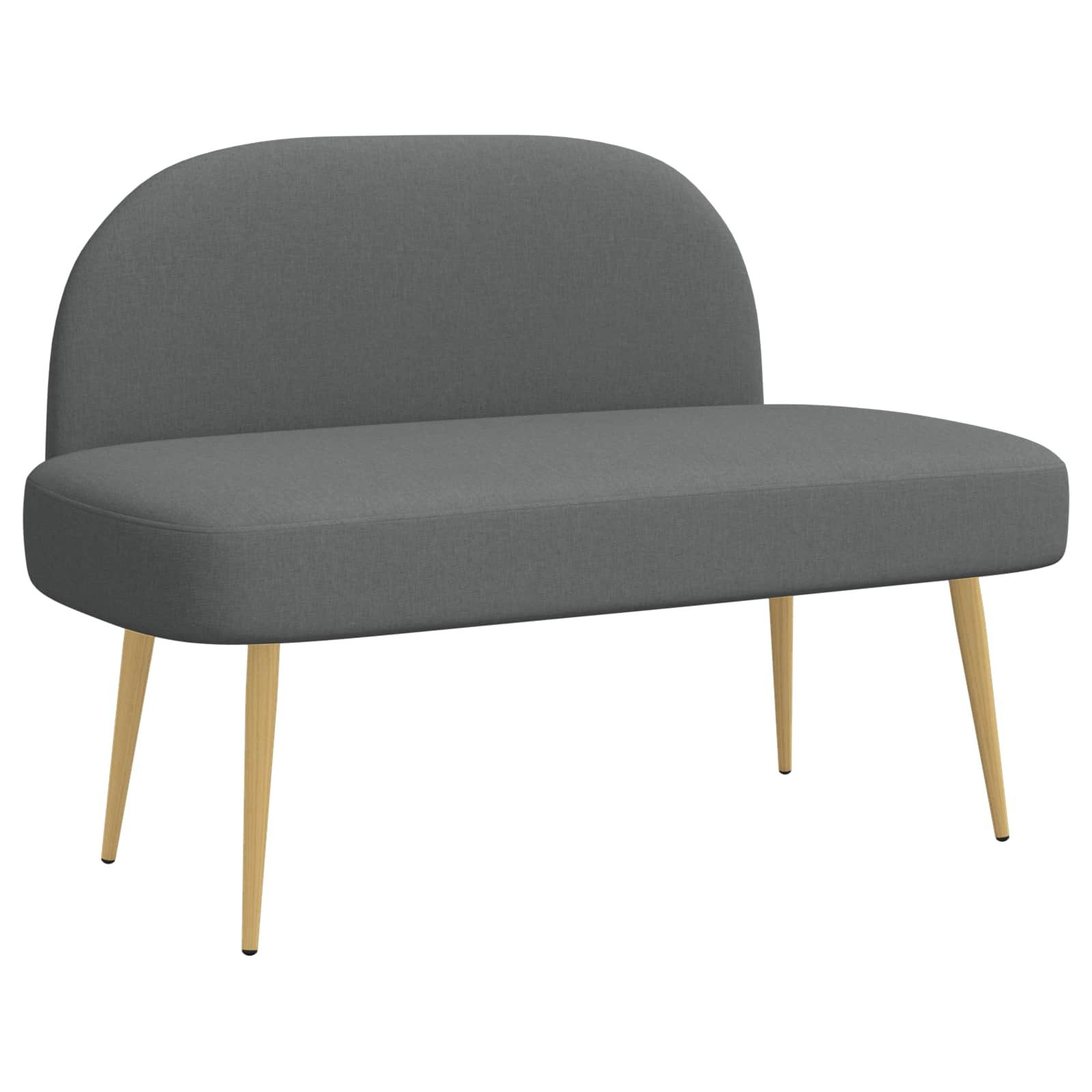 vidaXL Gepolsterte Bank mit Rückenlehne Dunkelgrau 110 x 60 x 76 cm (1-St)