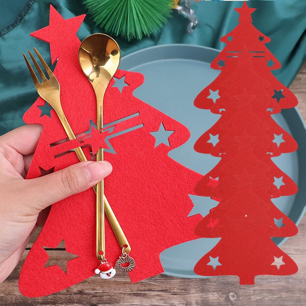 CLTYQ Besteckhalter 12 x Besteckhalter in Tannenbaum Optik – Bestecktaschen günstig online kaufen