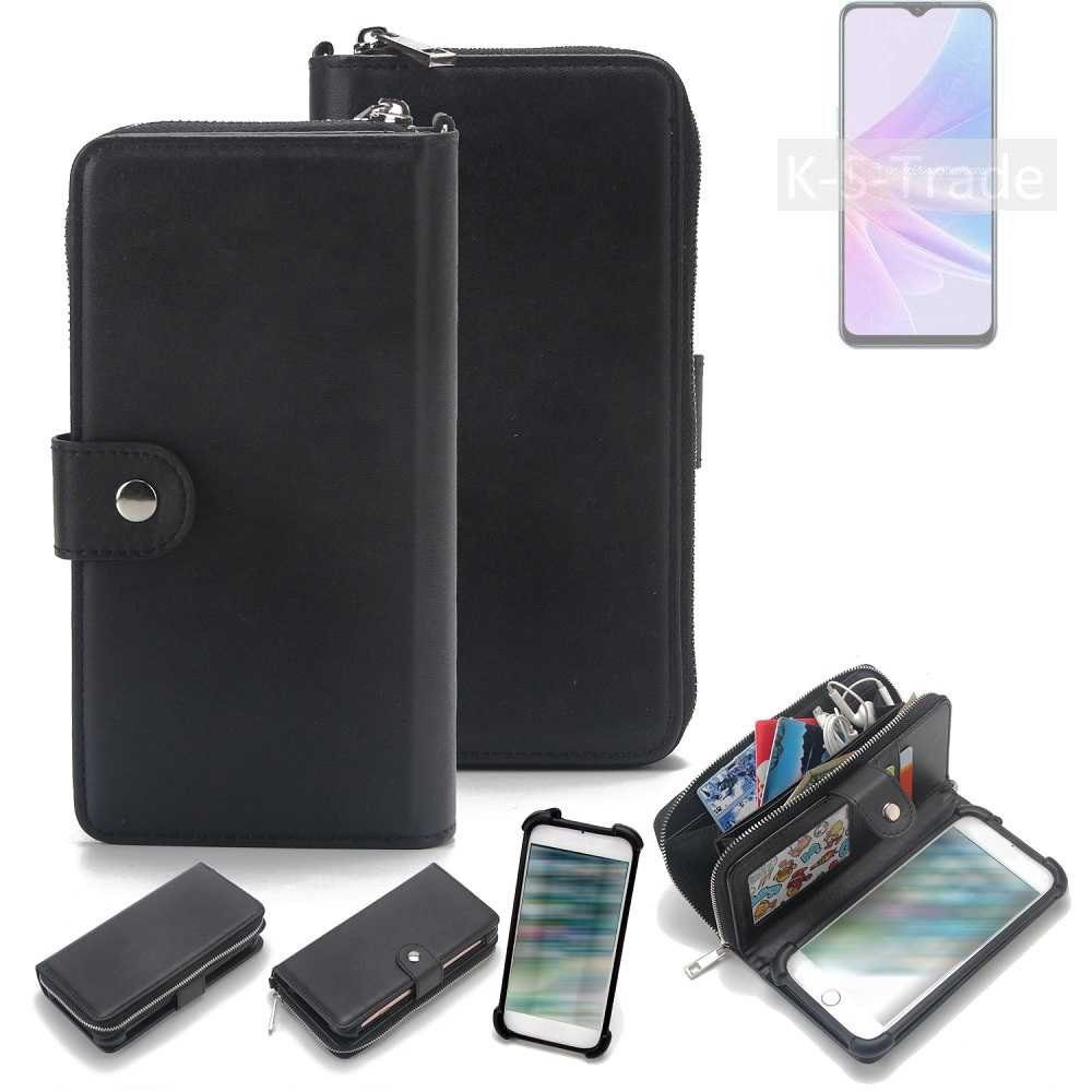 K-S-Trade Handyhülle für Oppo A58 5G, 2in1 Handyhülle Schutzhülle & Portemonnee Cover Handy Hülle