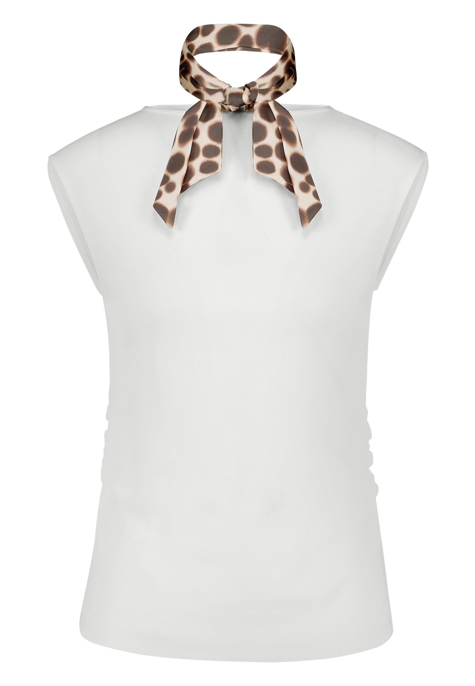 Zero T-Shirt Damen kurzarm (1-tlg) Halstuch