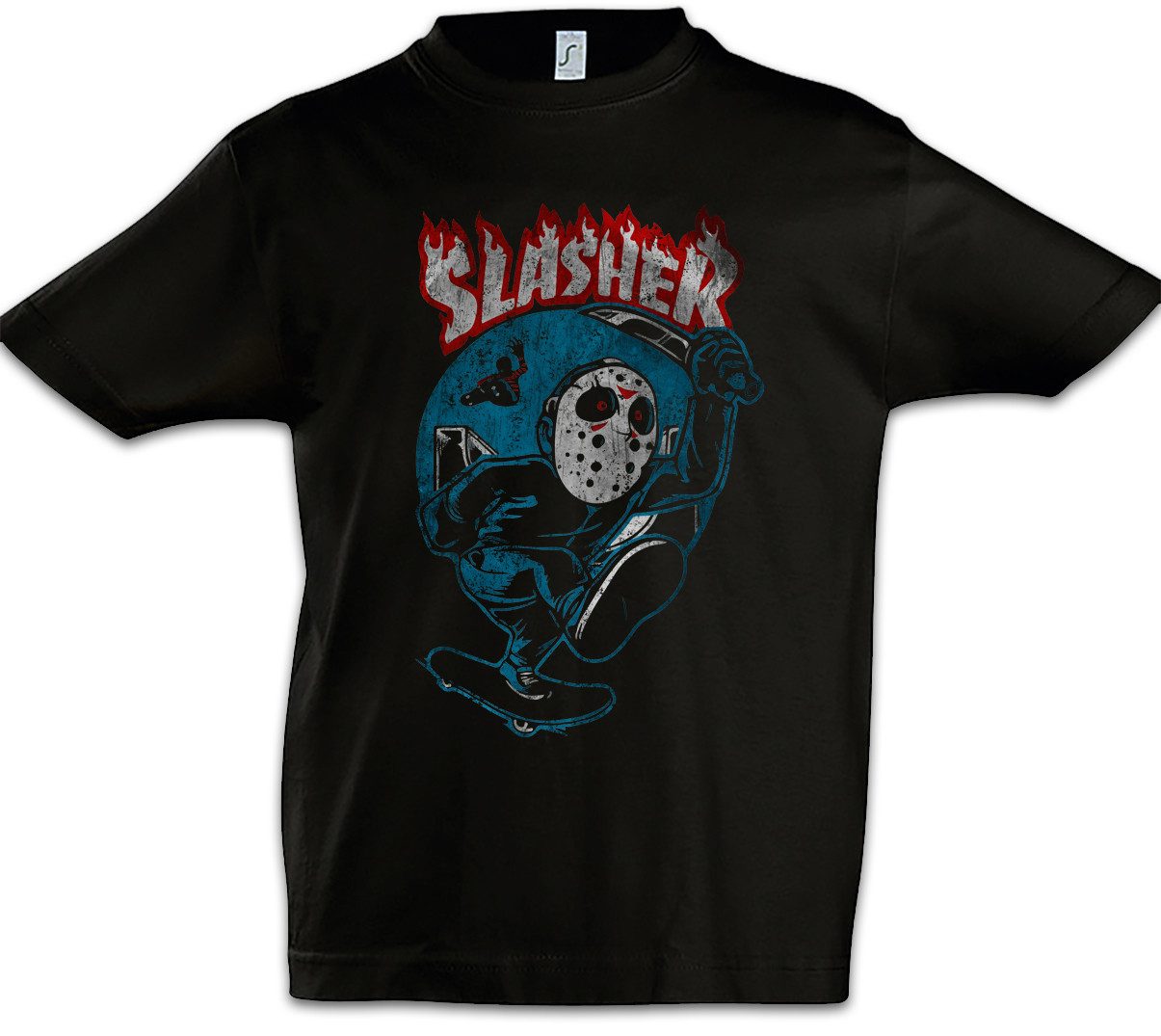 Print-Shirt Skate Slasher Kinder T-Shirt Friday Machete 13th Jason Blood Halloween