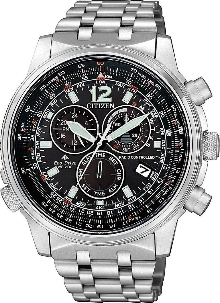 Citizen Funkchronograph CB5860-86E, Armbanduhr, Herrenuhr, Solar, Stoppfunk günstig online kaufen