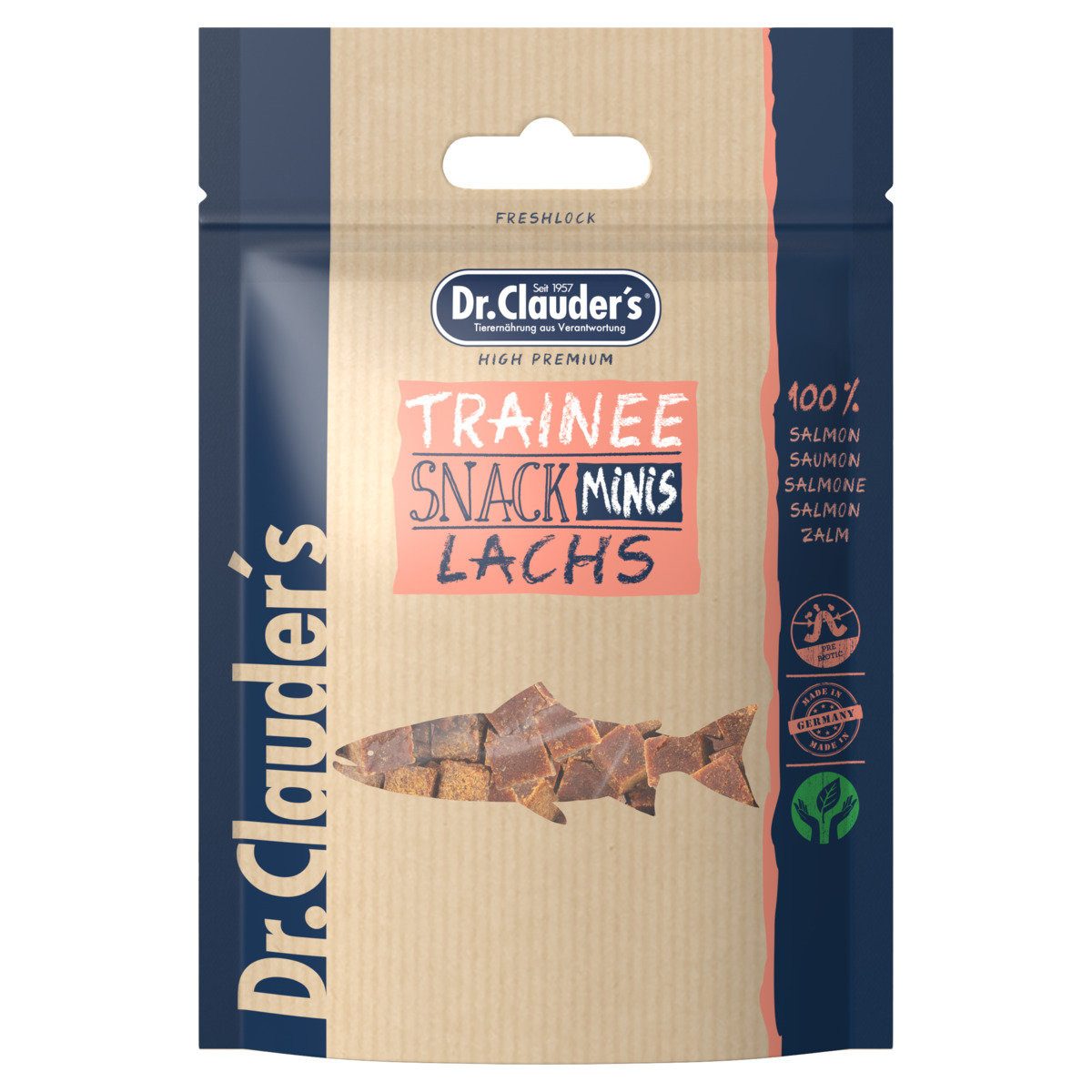 Dr. Clauder's Trainee Snack Minis Lachs 50 g, Snack für: Hund