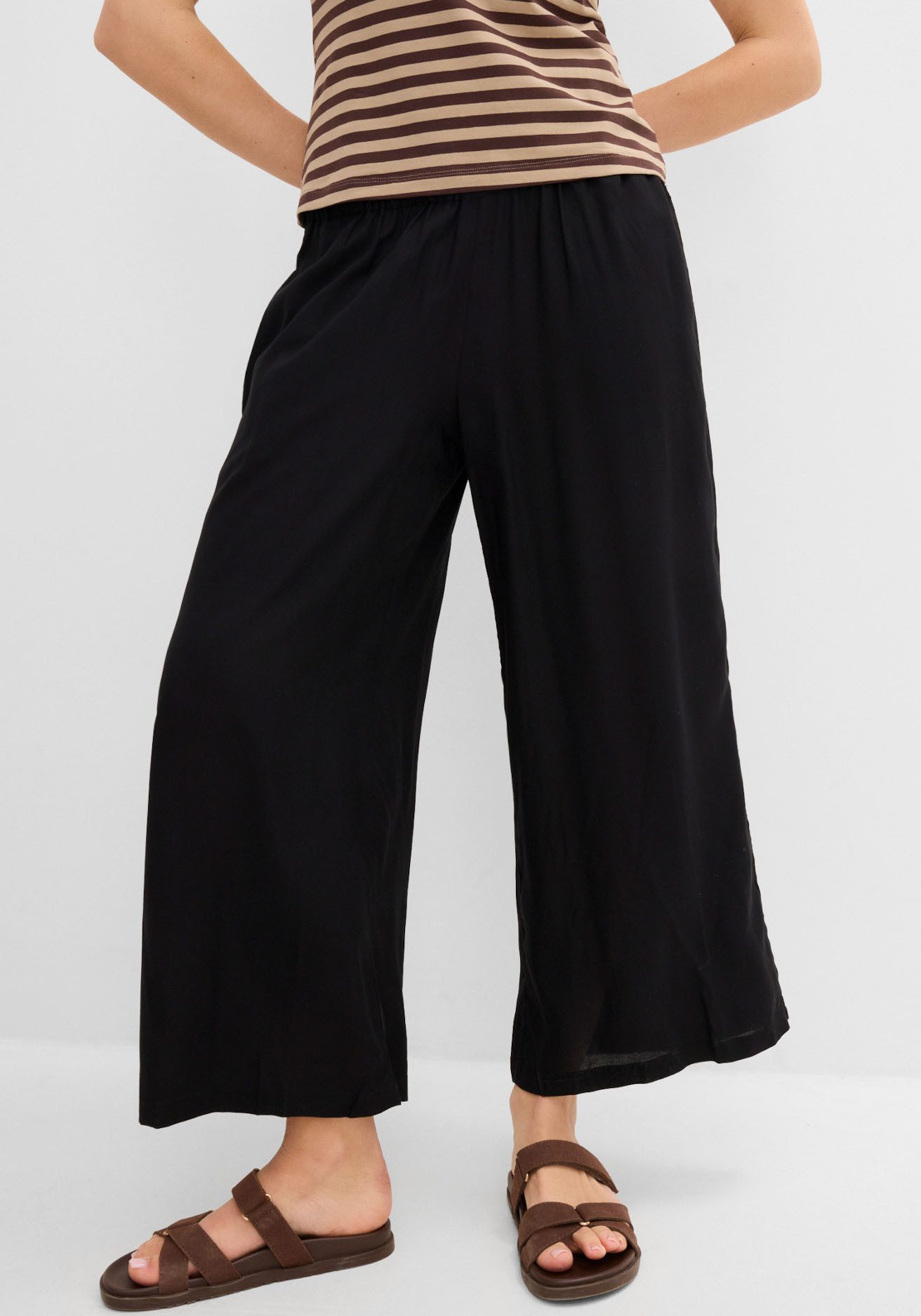 bonprix Culotte aus Viskose, mit elastischem Bund, Loose fit, weite Beinform