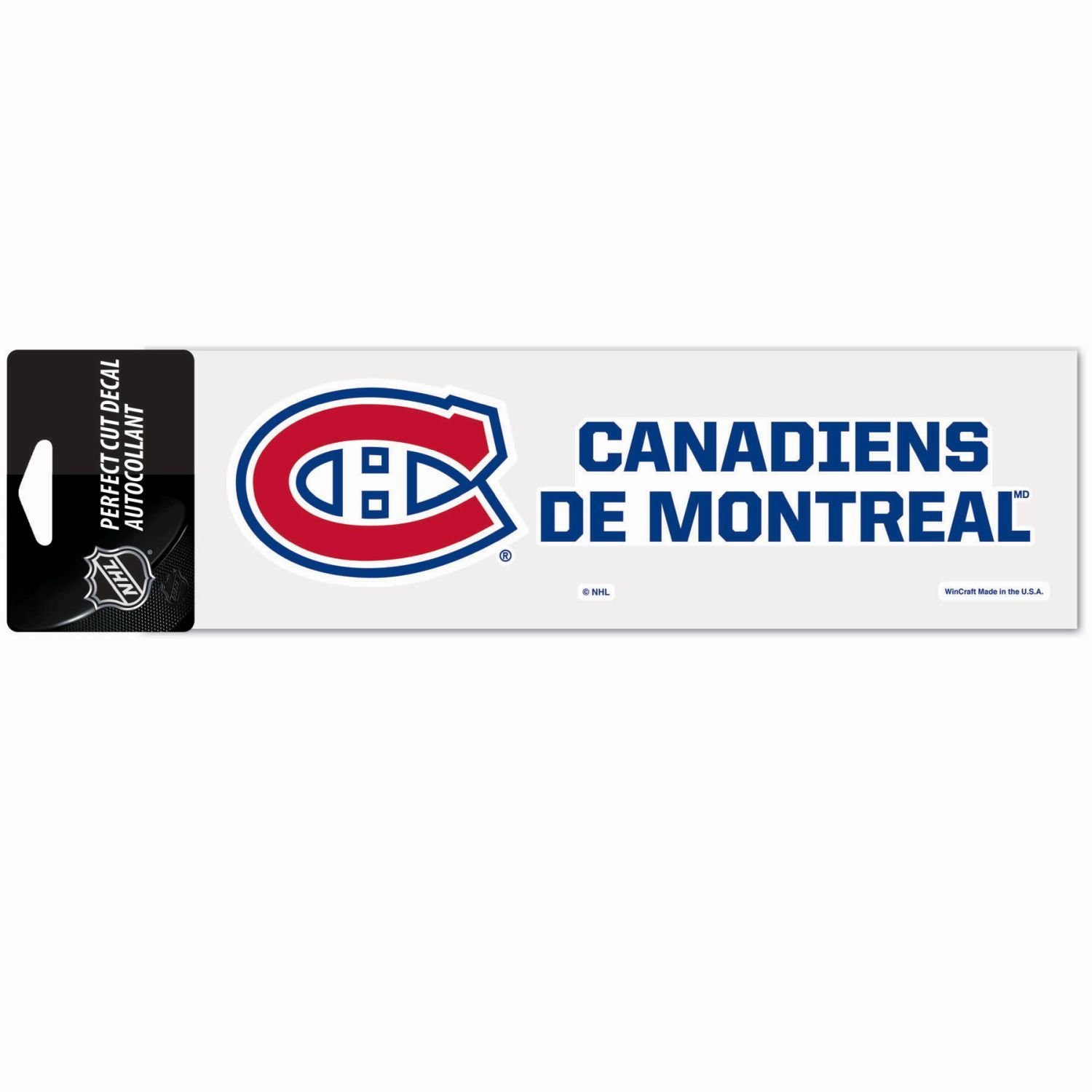 WinCraft Wanddekoobjekt NHL Perfect Cut Aufkleber 8x25cm Montreal Canadien