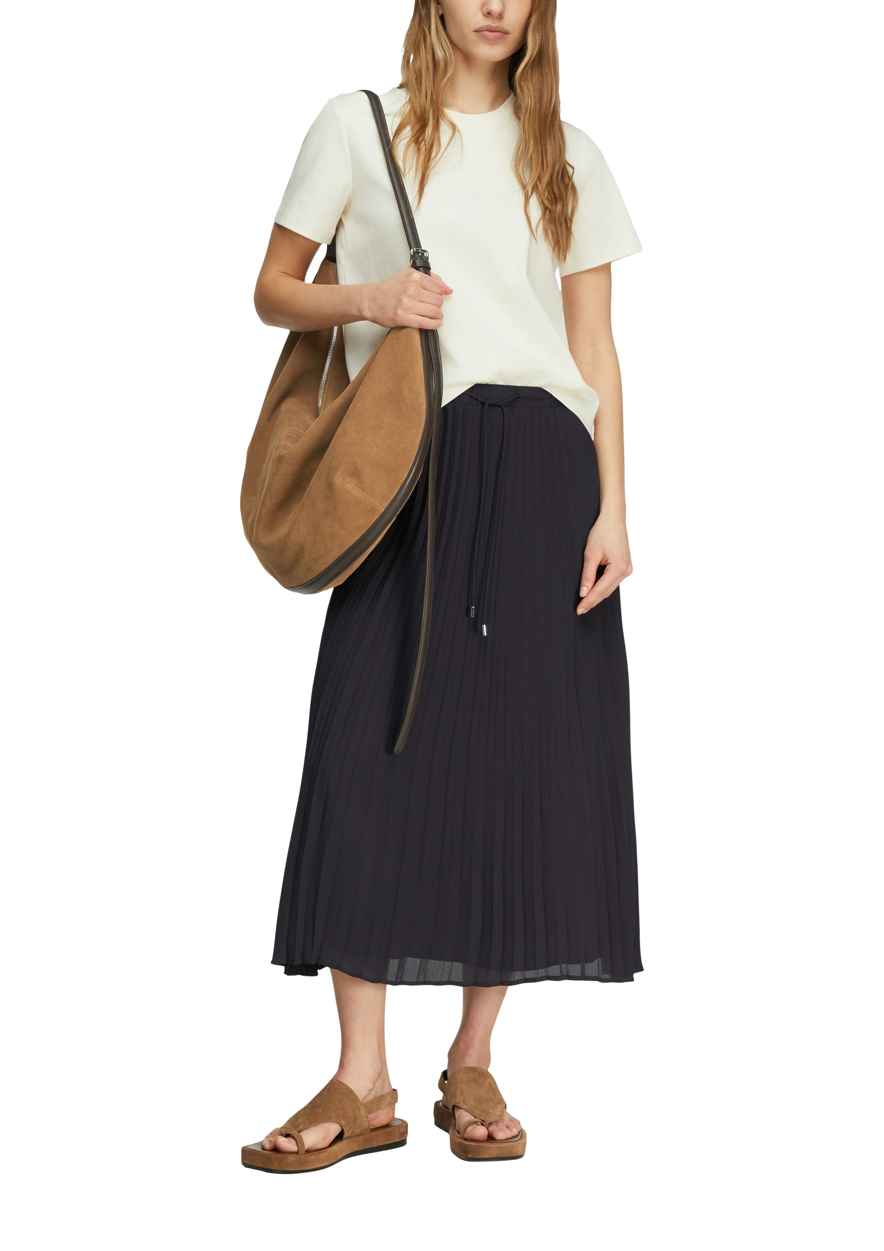 comma Faltenrock mit Bindeband