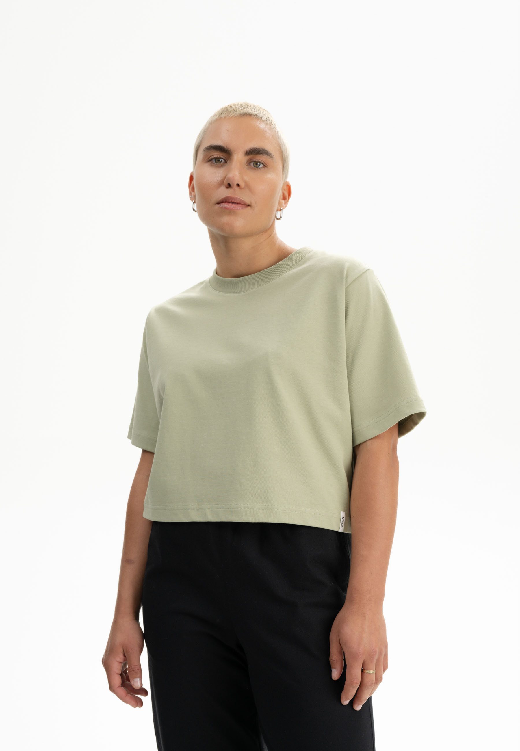MELA Kurzarmshirt Cropped T-Shirt schwer JOSHNA günstig online kaufen
