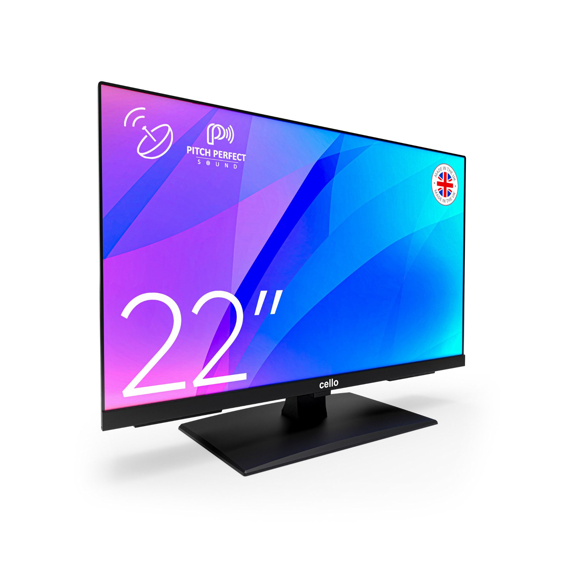 Cello 22 Zoll Full HD Fernseher Triple Tuner mit Perfect Pitch Sound LED-Fernseher (55 cm/22 Zoll, Full HD, Pitch Perfect Sound)