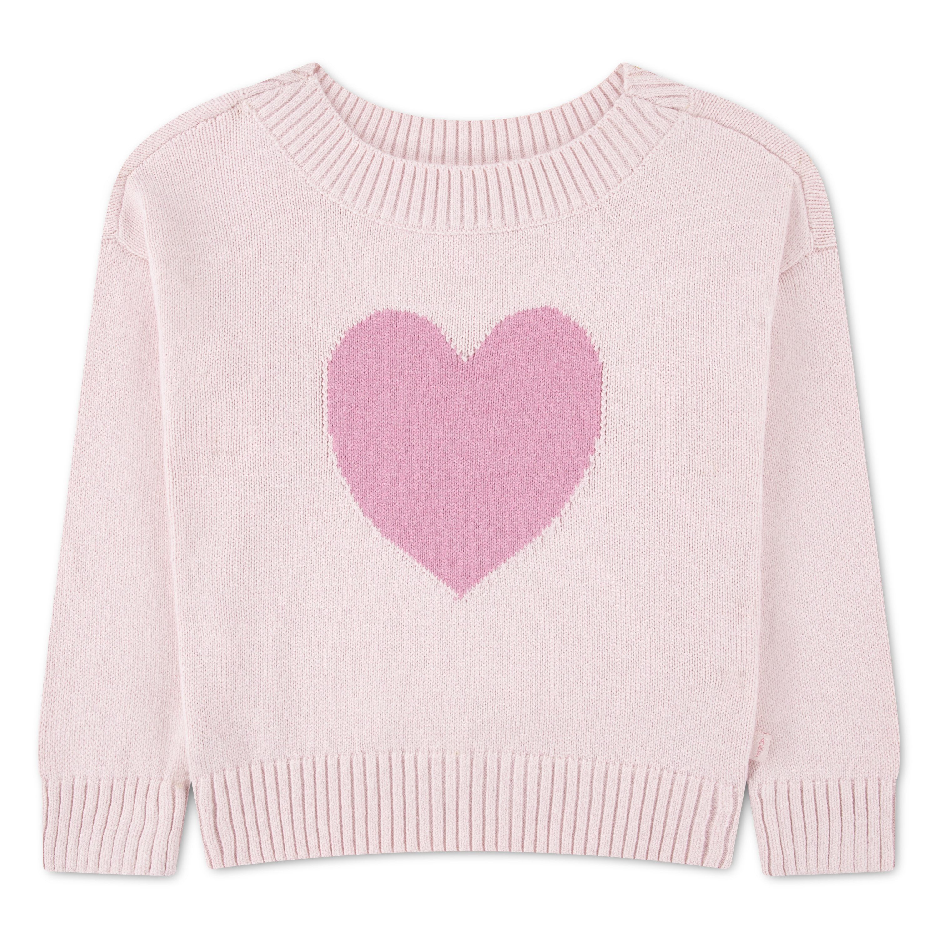 Abercrombie Kids Rundhalspullover AFG HEART OVERSIZE OFF SH SWEA Herz-Grafikdetail auf der Brust